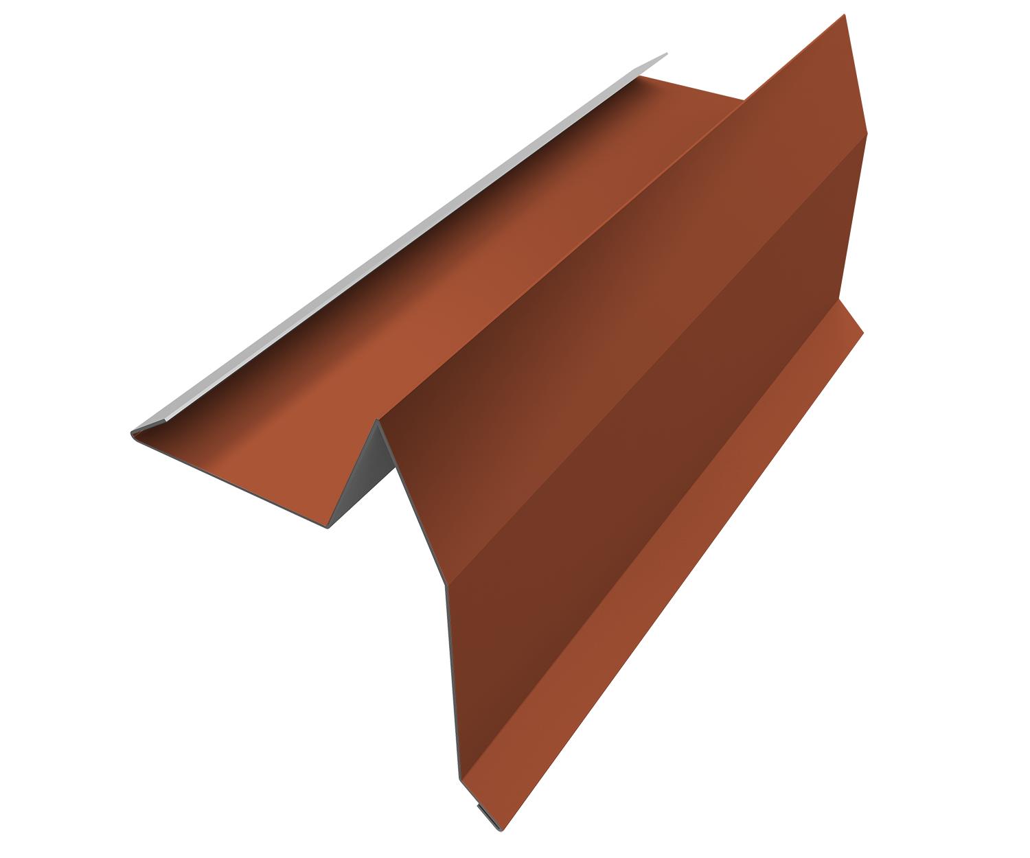 Планка торцевая для шифера 0,45 Drap TX RAL 8004 терракота (2м)