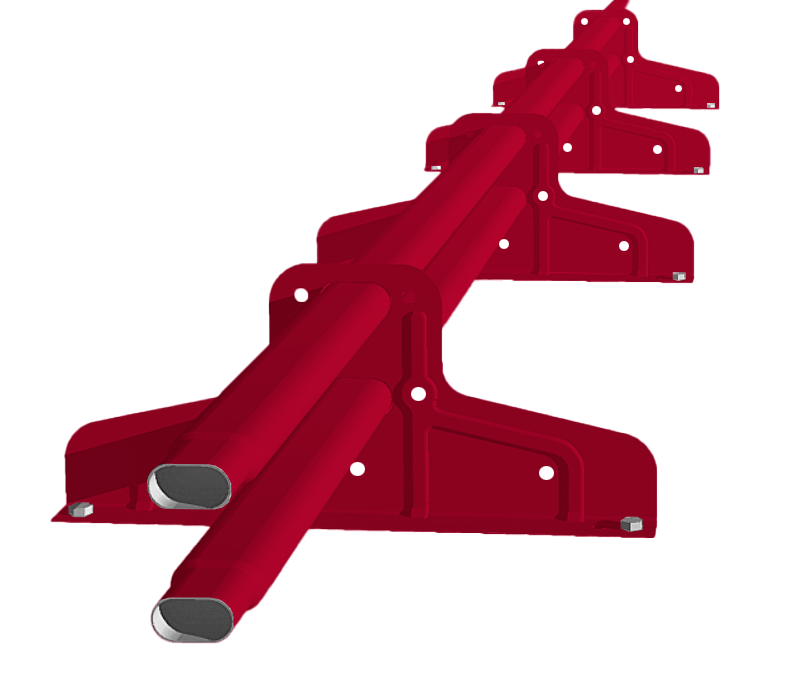 Снегозадержатель Стандарт Т4 d 40х20 RAL 3003 (3м)