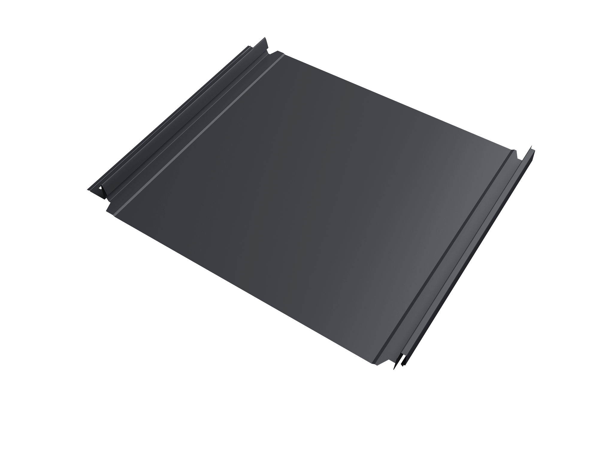 Кликфальц Double Pro Grand Line 0,5 PE lite с пленкой на замках RAL 7024 мокрый асфальт