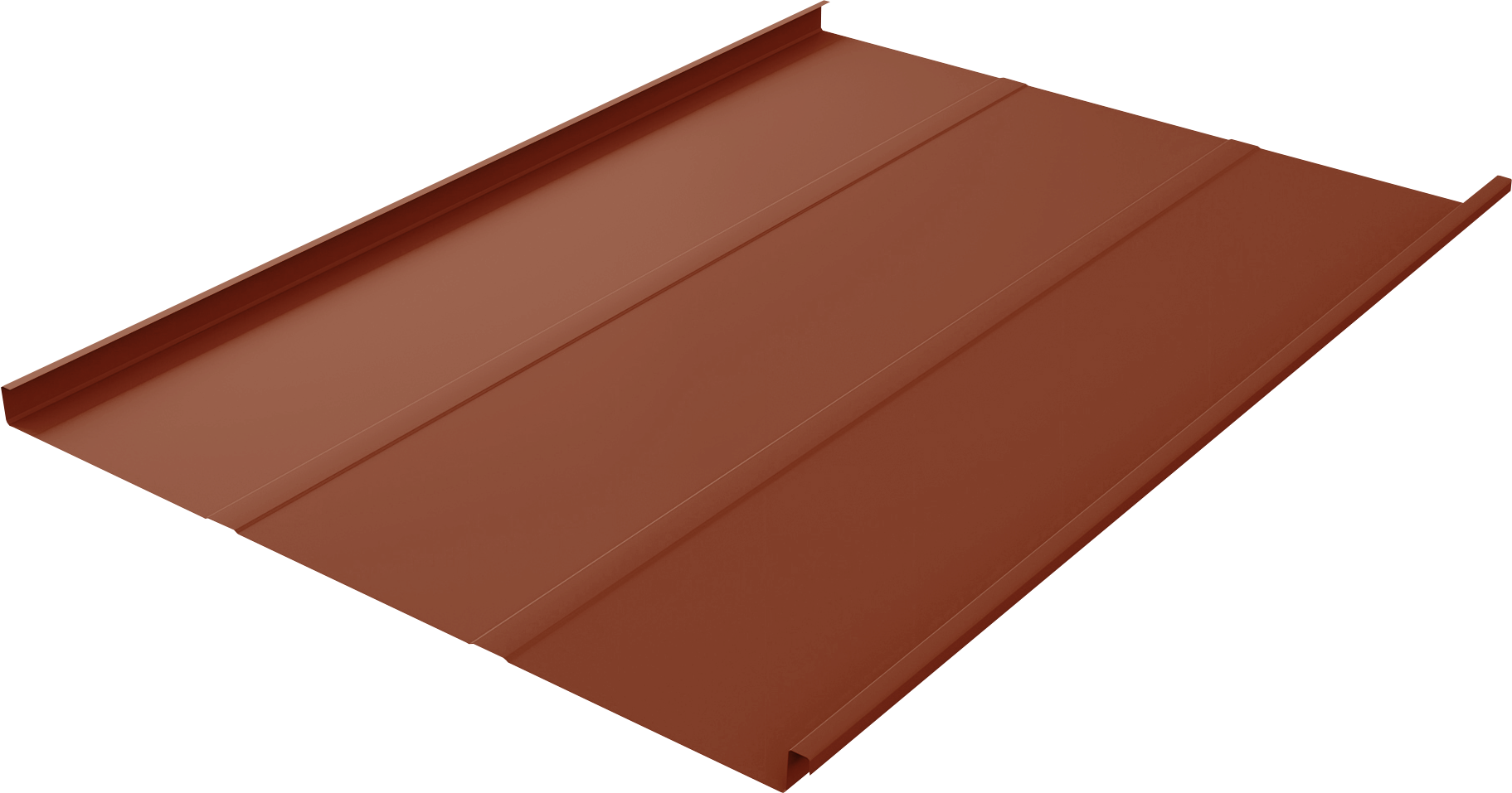 Фальц двойной стоячий Line Grand Line 0,45 Drap ST с пленкой на замках RAL 8004 терракота