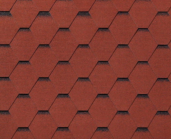Черепица гибкая RoofShield Фемили Лайт Стандарт красный с оттенением