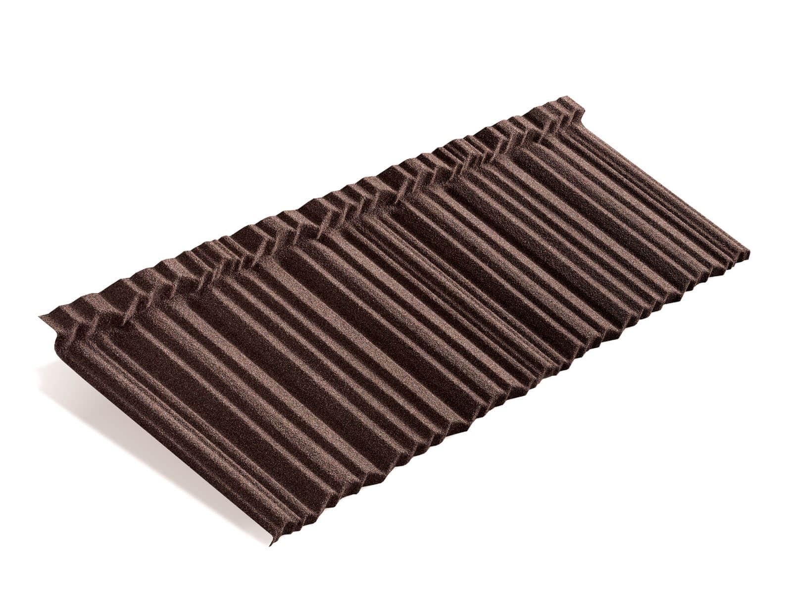 Лист композитной черепицы Metrotile MetroShake 2 коричневый