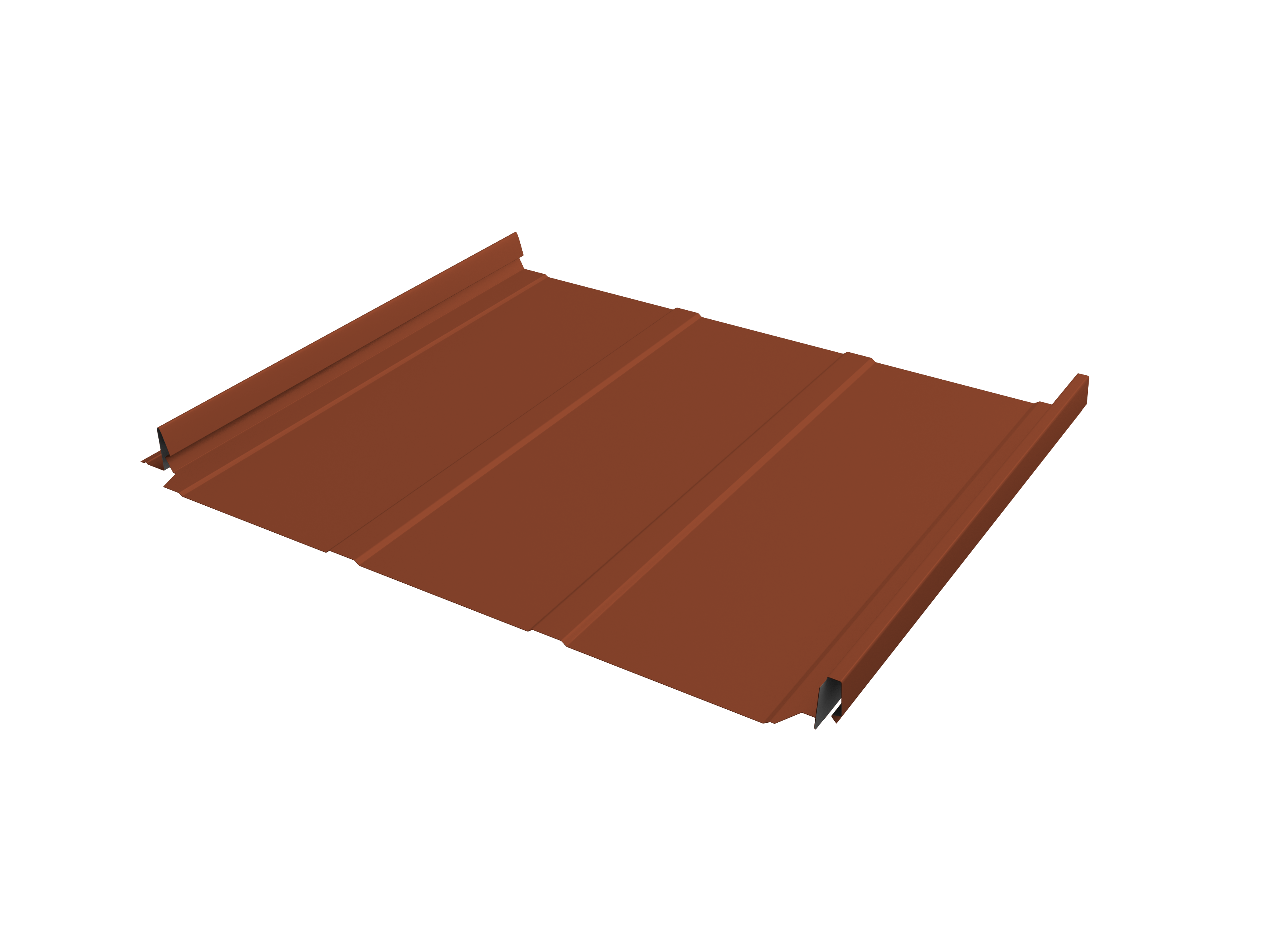 Кликфальц Pro Line Grand Line 0,45 Drap TR с пленкой на замках RAL 8004 терракота