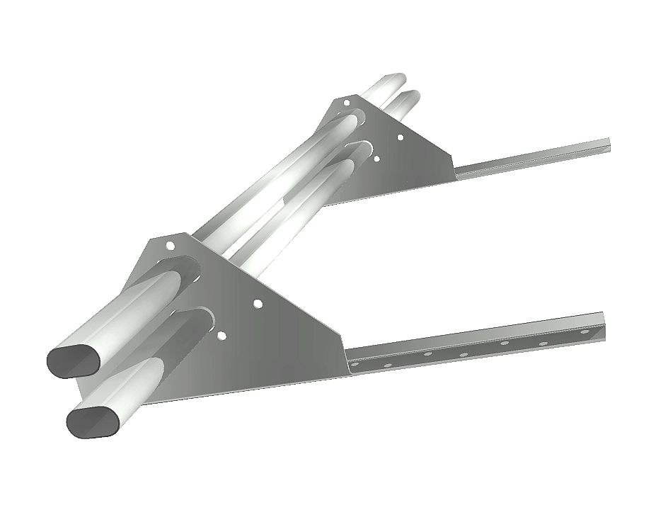 Снегозадержатель трубчатый на сендвич-панель/профнастил RAL 9016 1м
