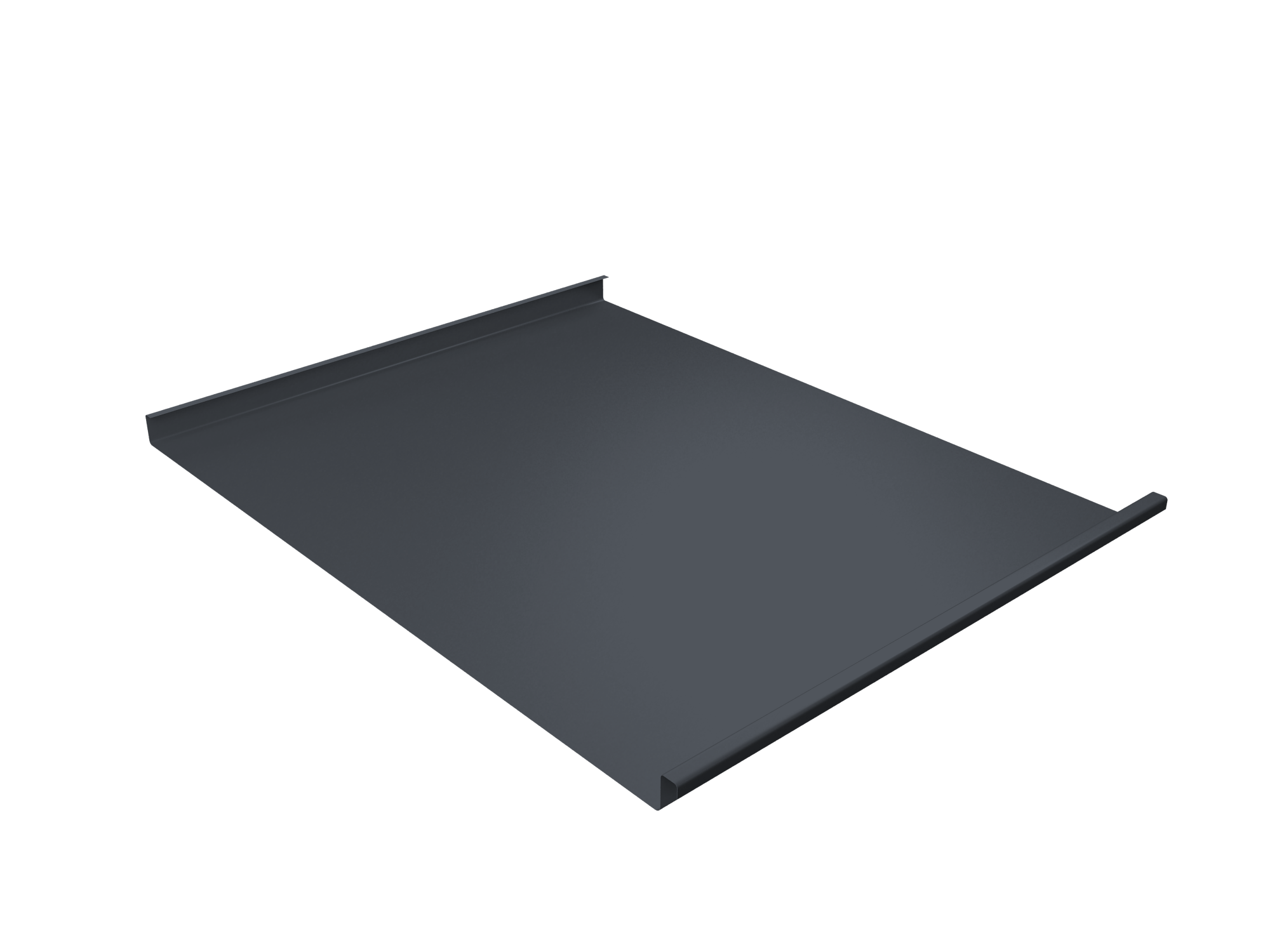 Фальц двойной стоячий Grand Line 0,45 PE-Double с пленкой на замках RAL 7024 мокрый асфальт