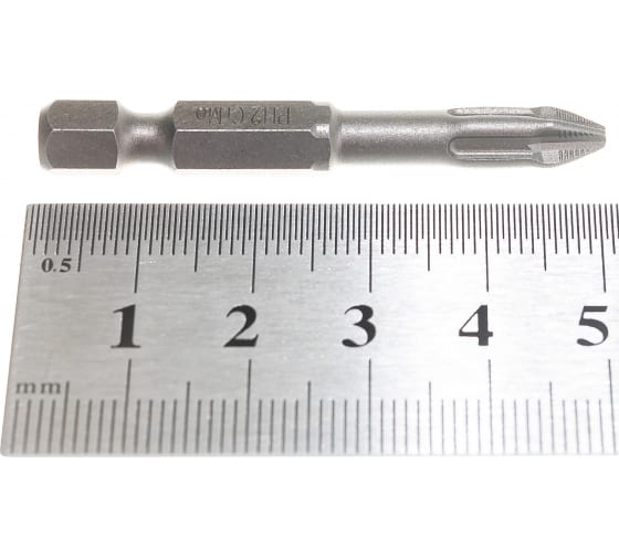 Биты торсионные кованые обточенные 26121-2-50-10 Cr-Mo сталь тип хвостовика E 1/4 PH2 50мм 10шт X-DRIVE Kraftool
