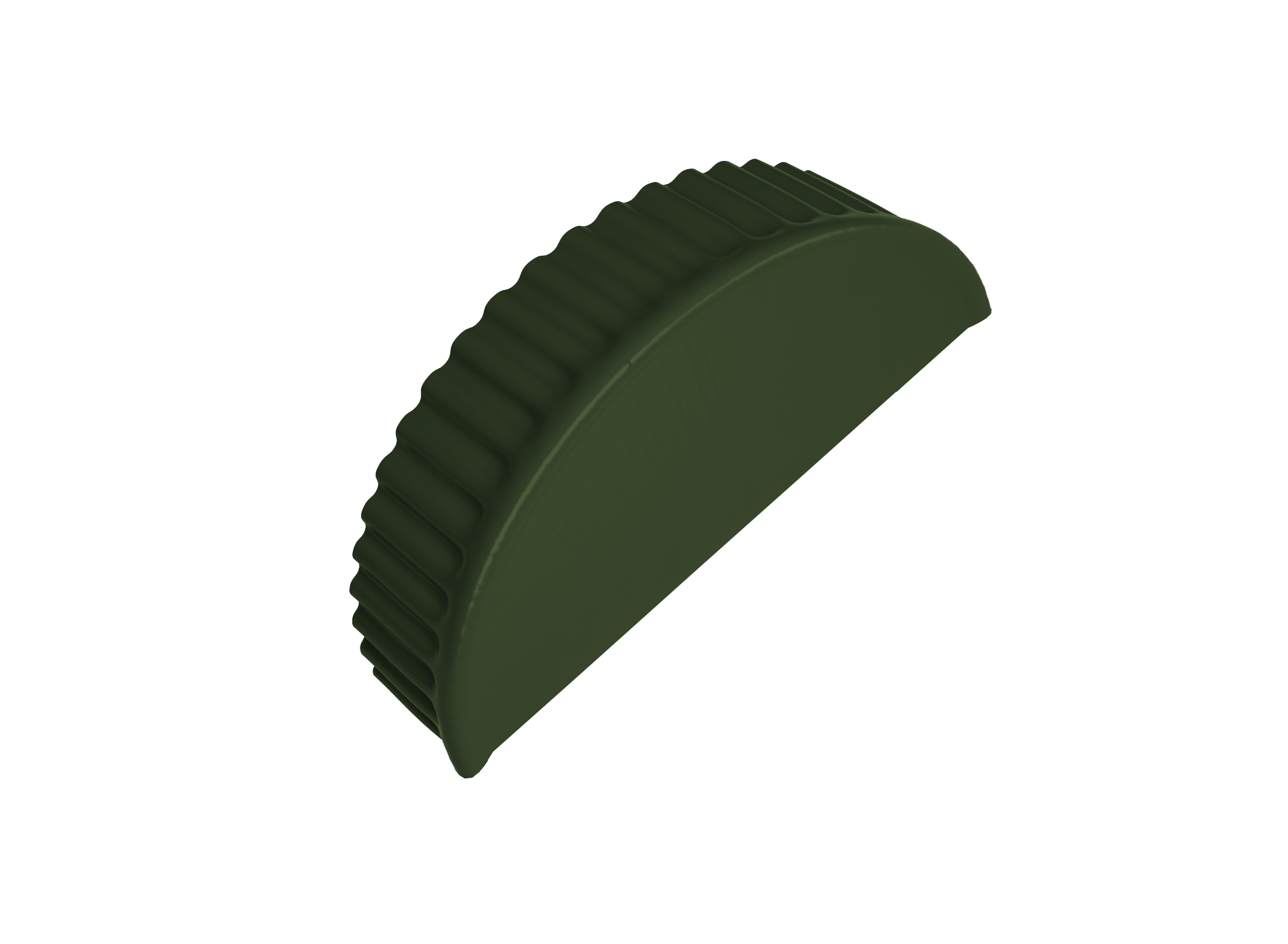 Заглушка малая торцевая 0,5 Satin Matt TX RAL 6020 хромовая зелень