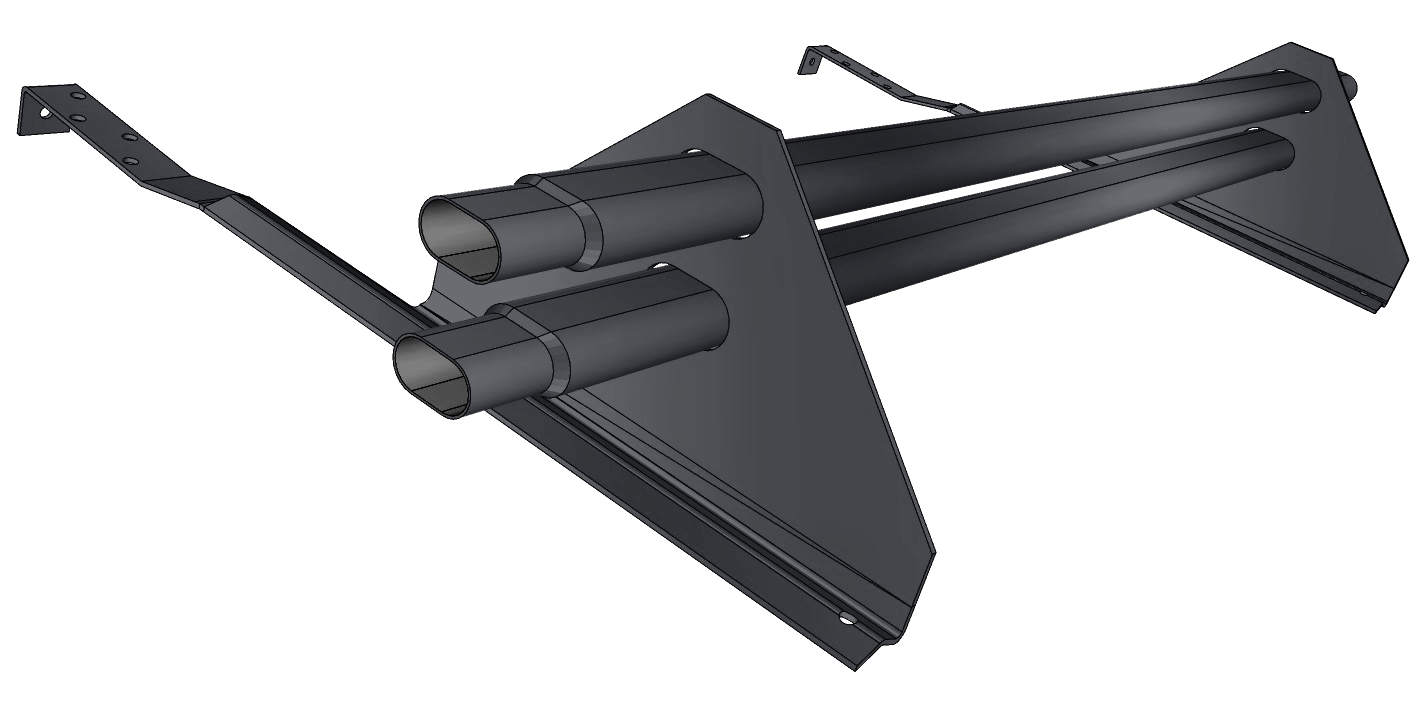 Снегозадержатель трубчатый для керамической/натуральной черепицы RAL 7024 1м (профиль до 74мм)