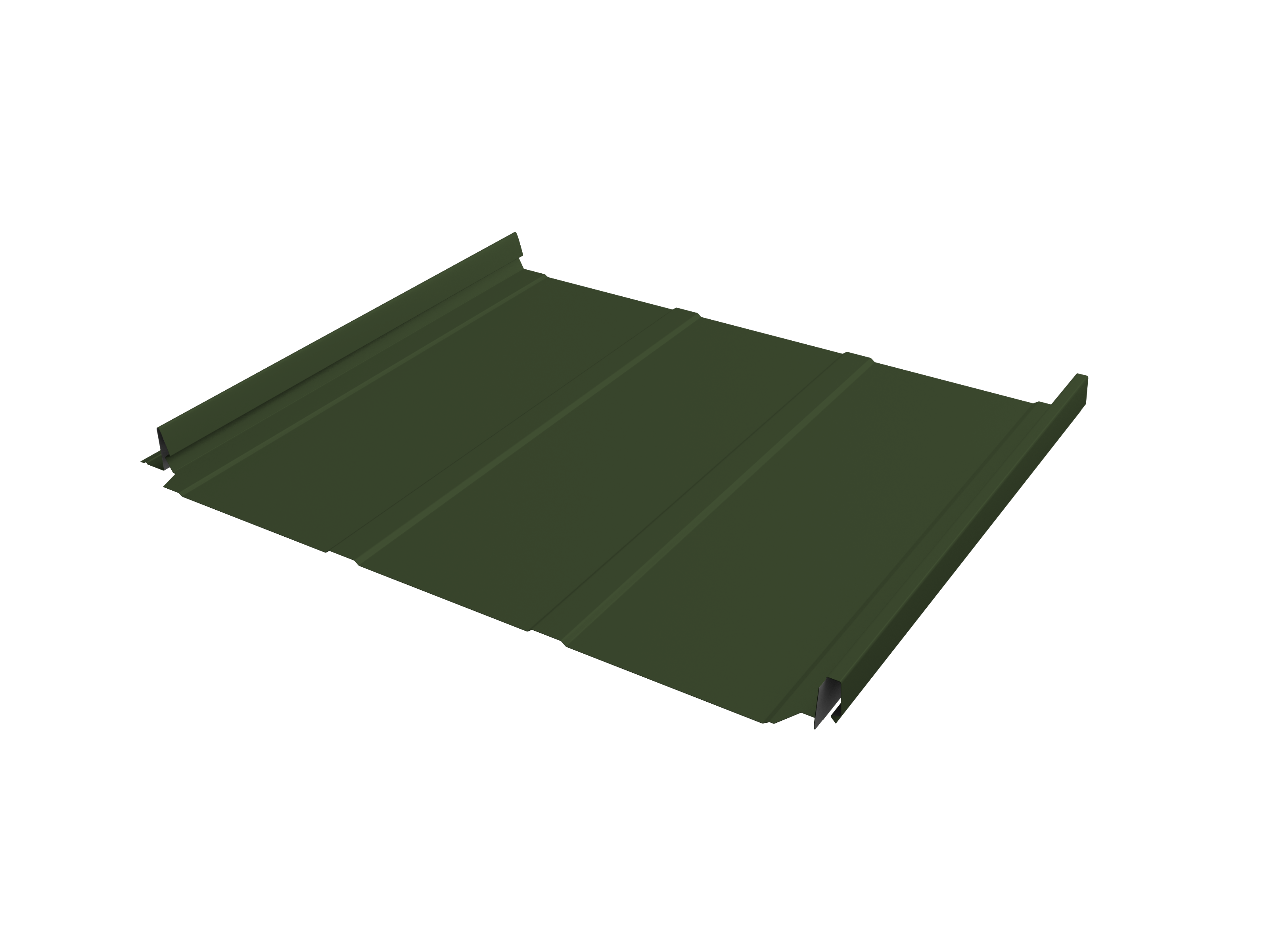 Кликфальц Pro Line Grand Line 0,5 Satin Matt TX с пленкой на замках RAL 6020 хромовая зелень