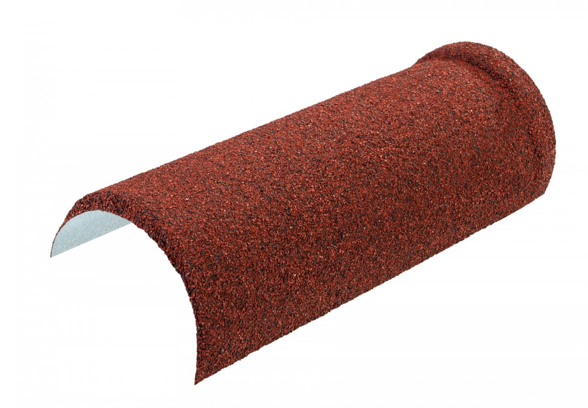 Конек полукруглый для композитной черепицы Luxard бордо (0,395м)