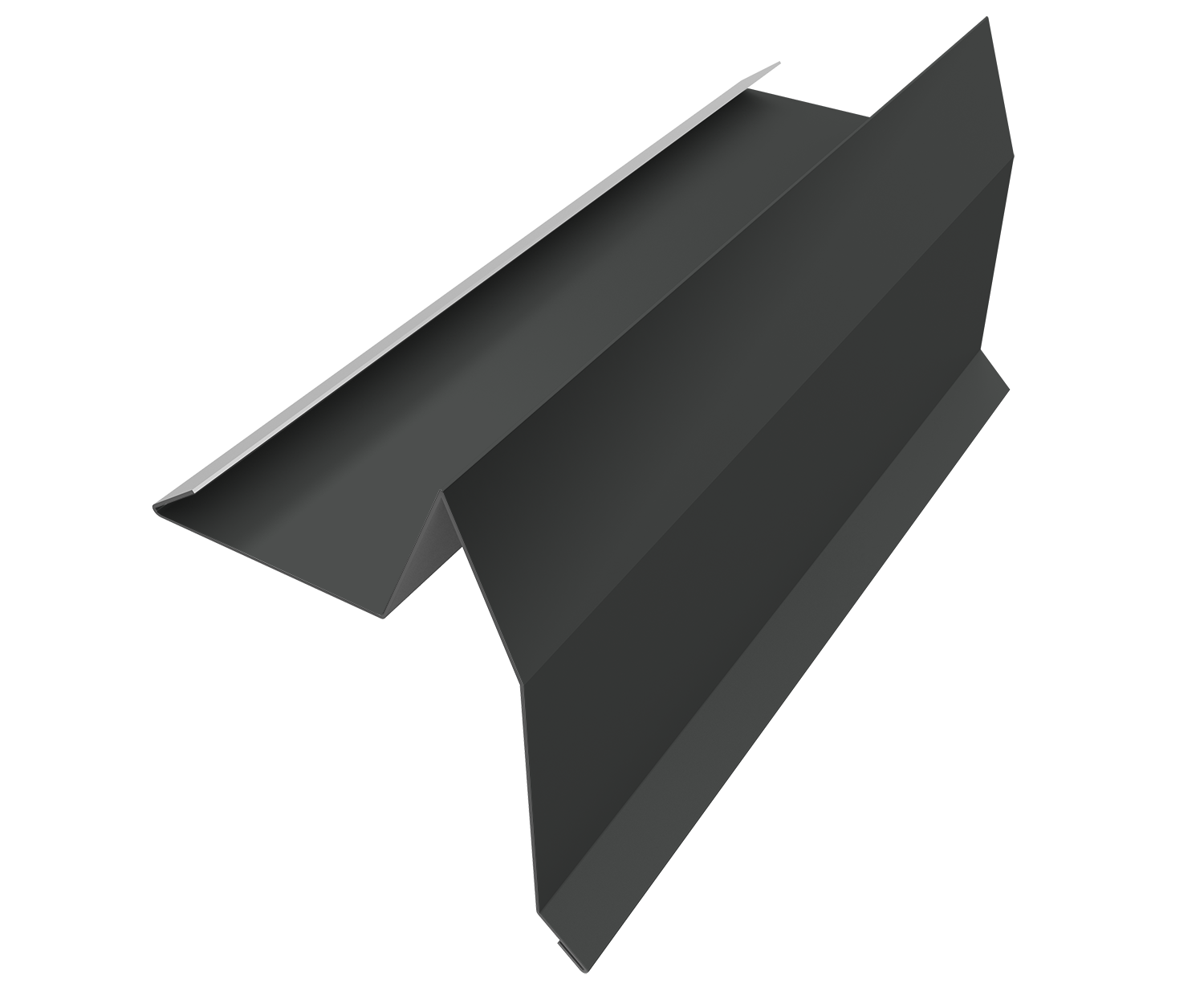 Планка торцевая для шифера 0,45 PE с пленкой RAL 7016 антрацитово-серый (2м)