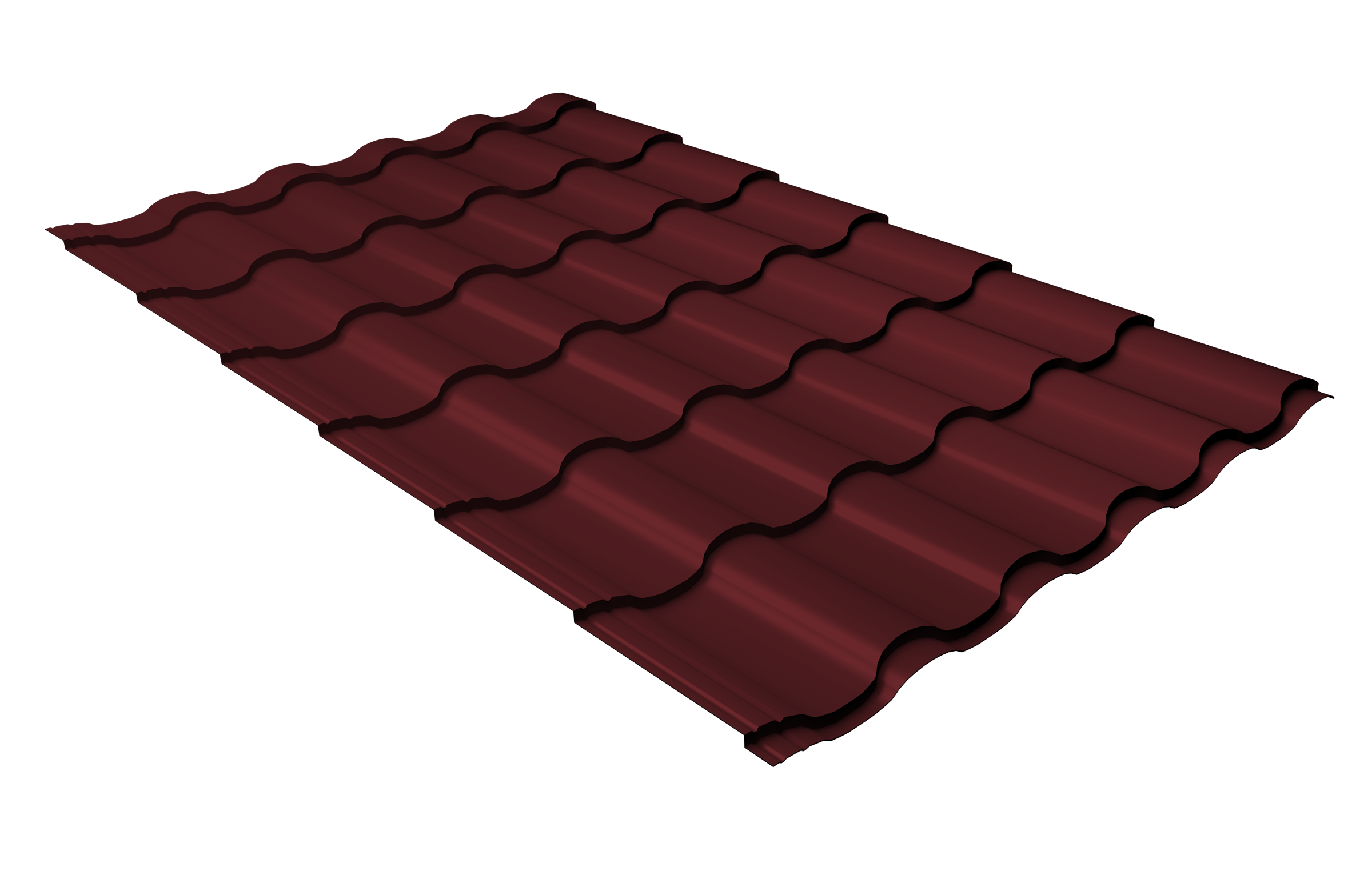 Профиль волновой "Кредо" ("Kredo") 0,5 PE RAL 3005 красное вино