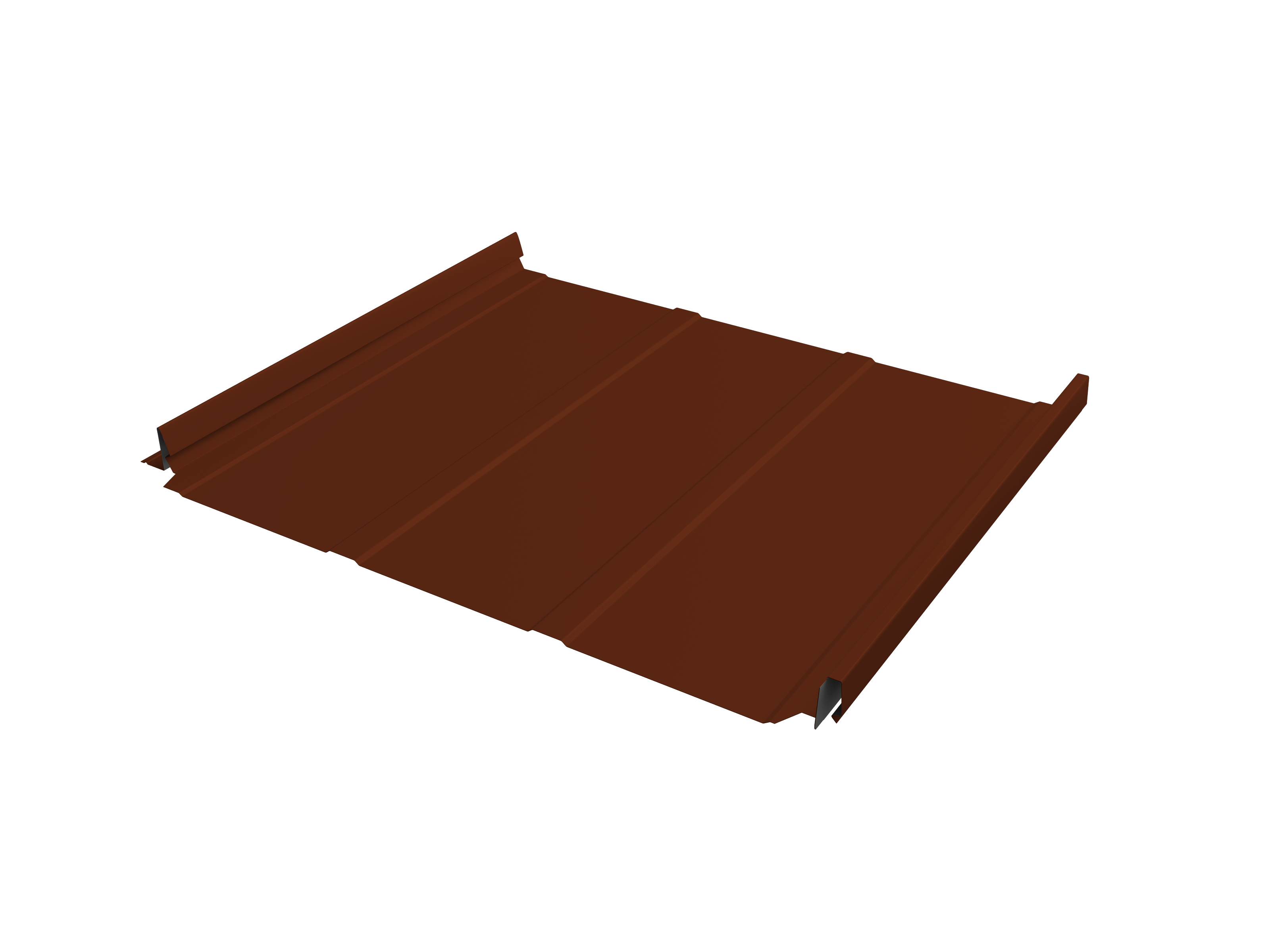 Кликфальц Pro Line Grand Line 0,5 Satin с пленкой на замках RAL 3009 оксидно-красный