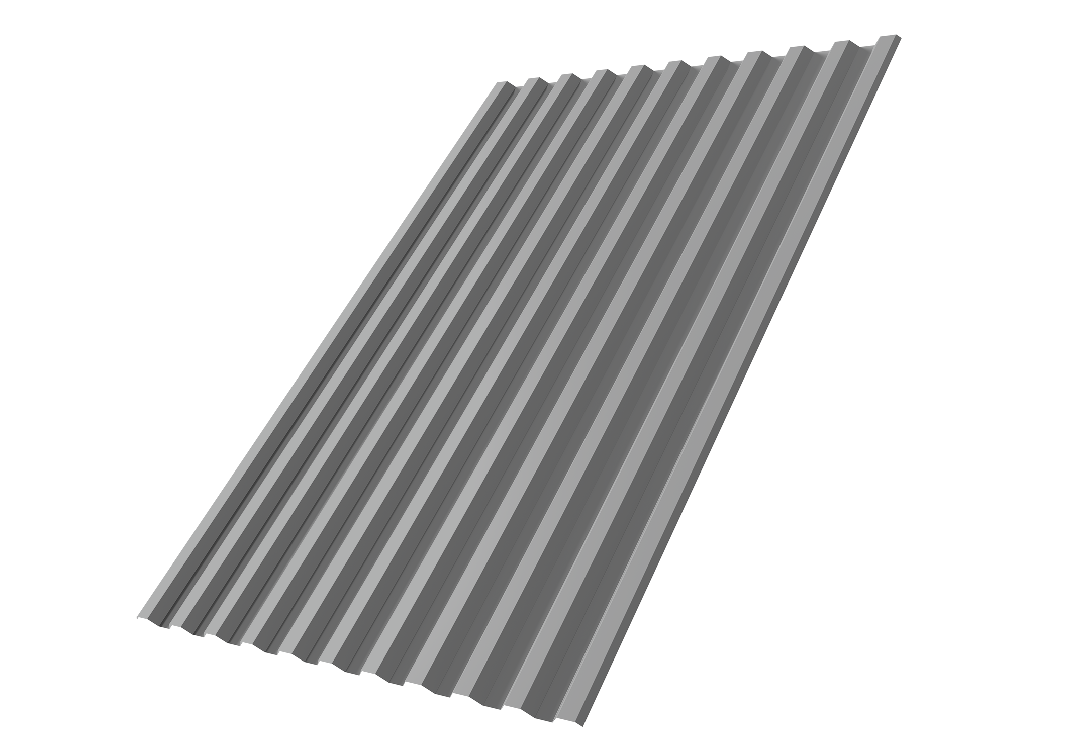 Профнастил С21R Grand Line 0,5 Satin с пленкой RAL 9006 бело-алюминиевый