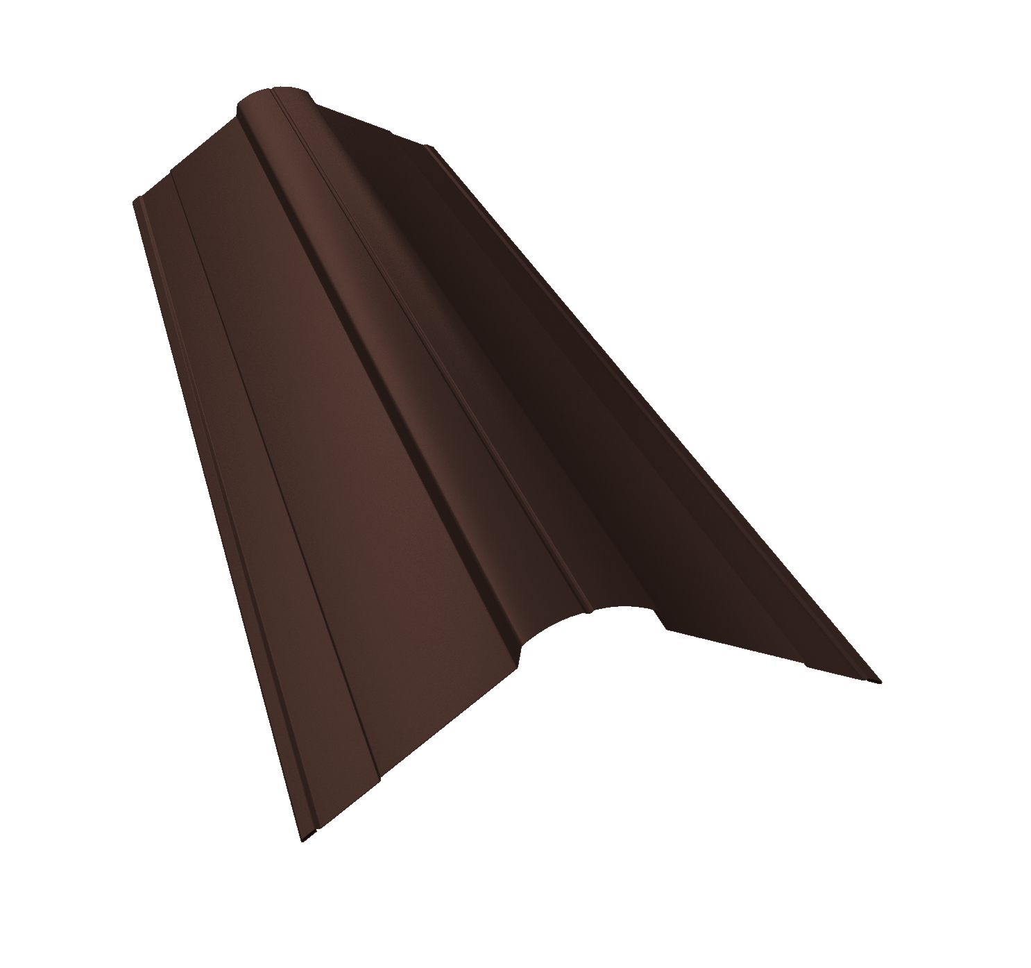 Планка конька фигурного 100x100 0,45 Drap ST RAL 8017 шоколад (2м)