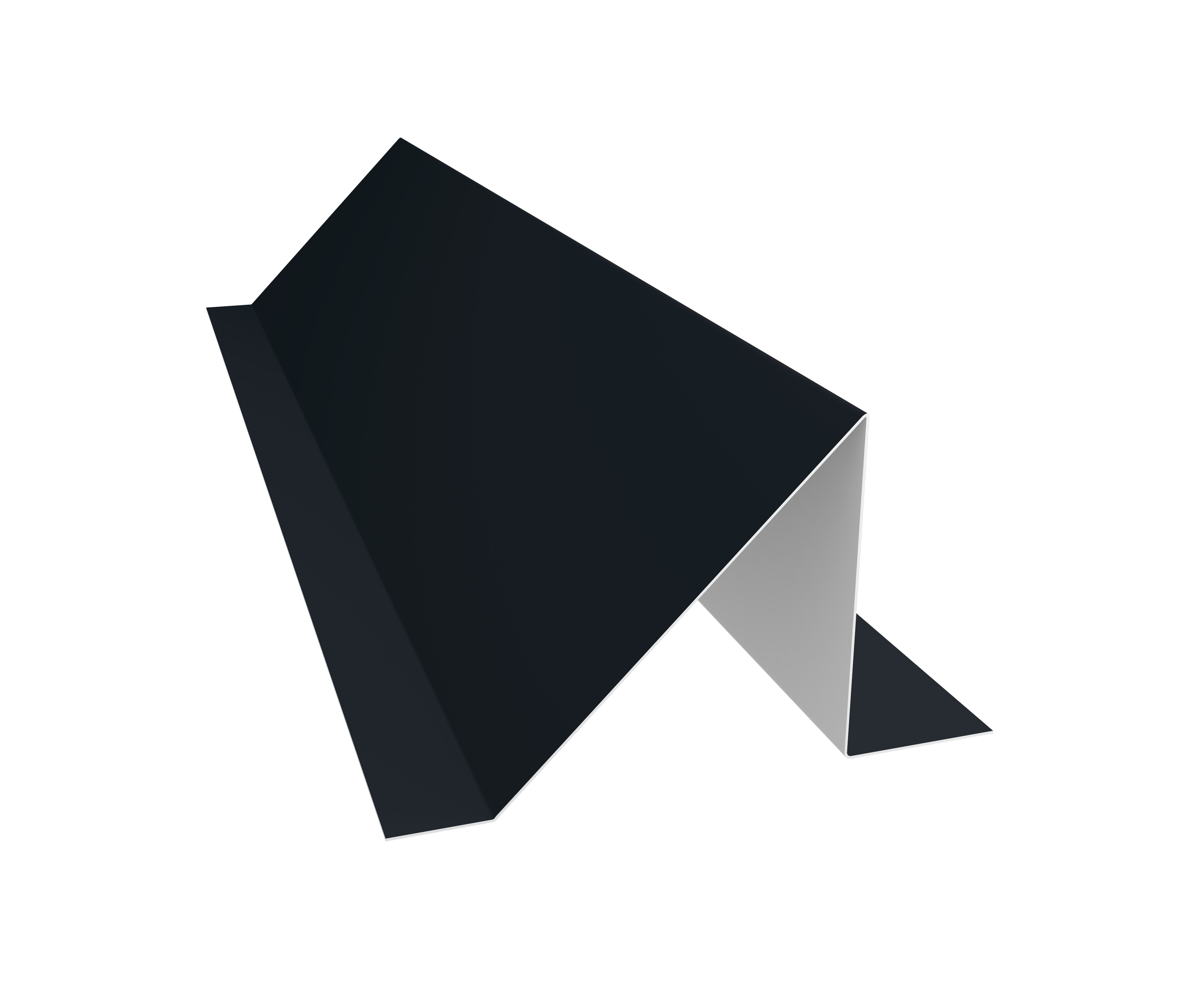 Планка снегозадержания малая 0,5 Satin Matt TX RAL 9005 черный (2м)