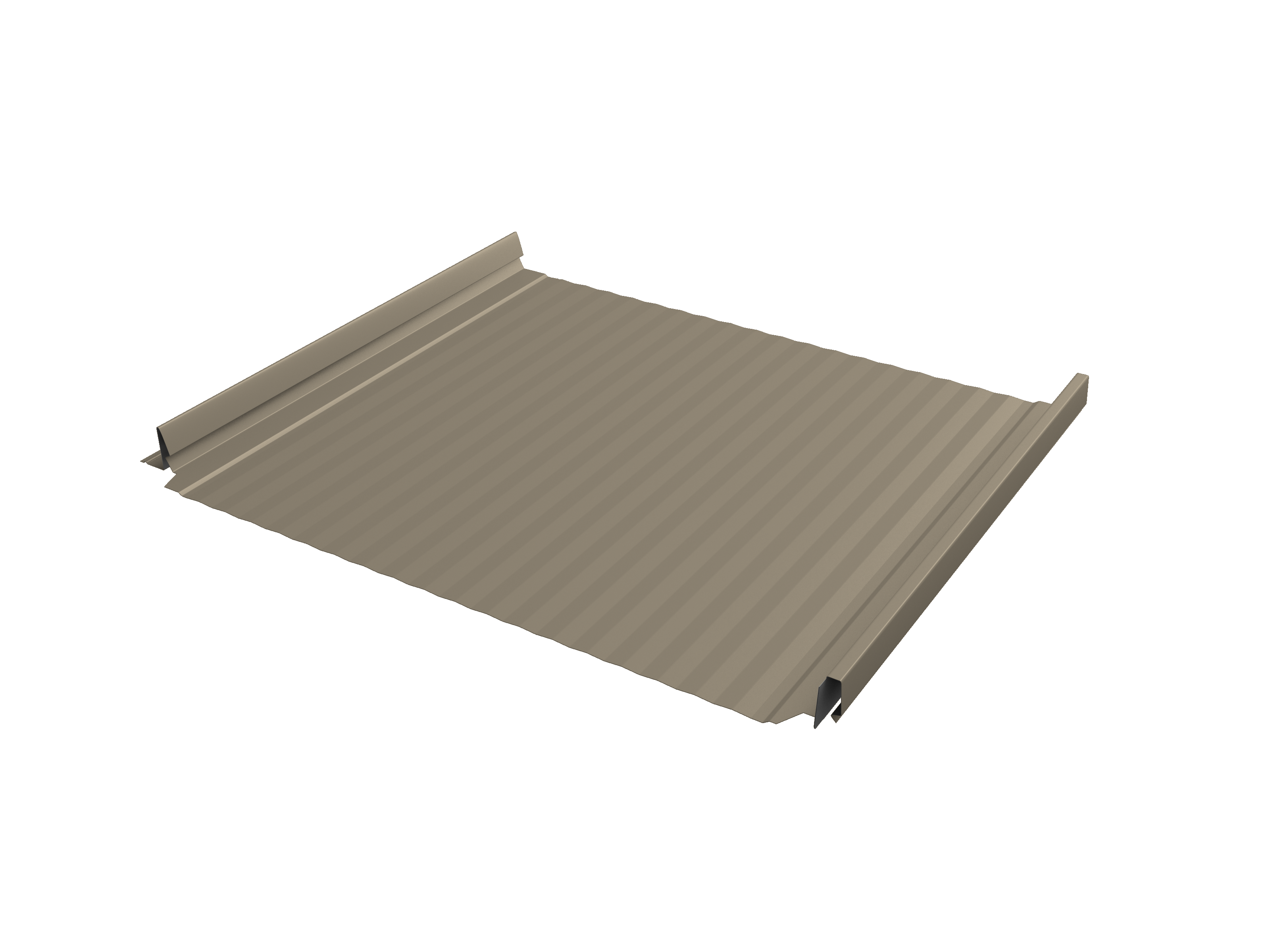 Кликфальц Pro Gofr Grand Line 0,45 PE с пленкой на замках RAL 1015 светлая слоновая кость