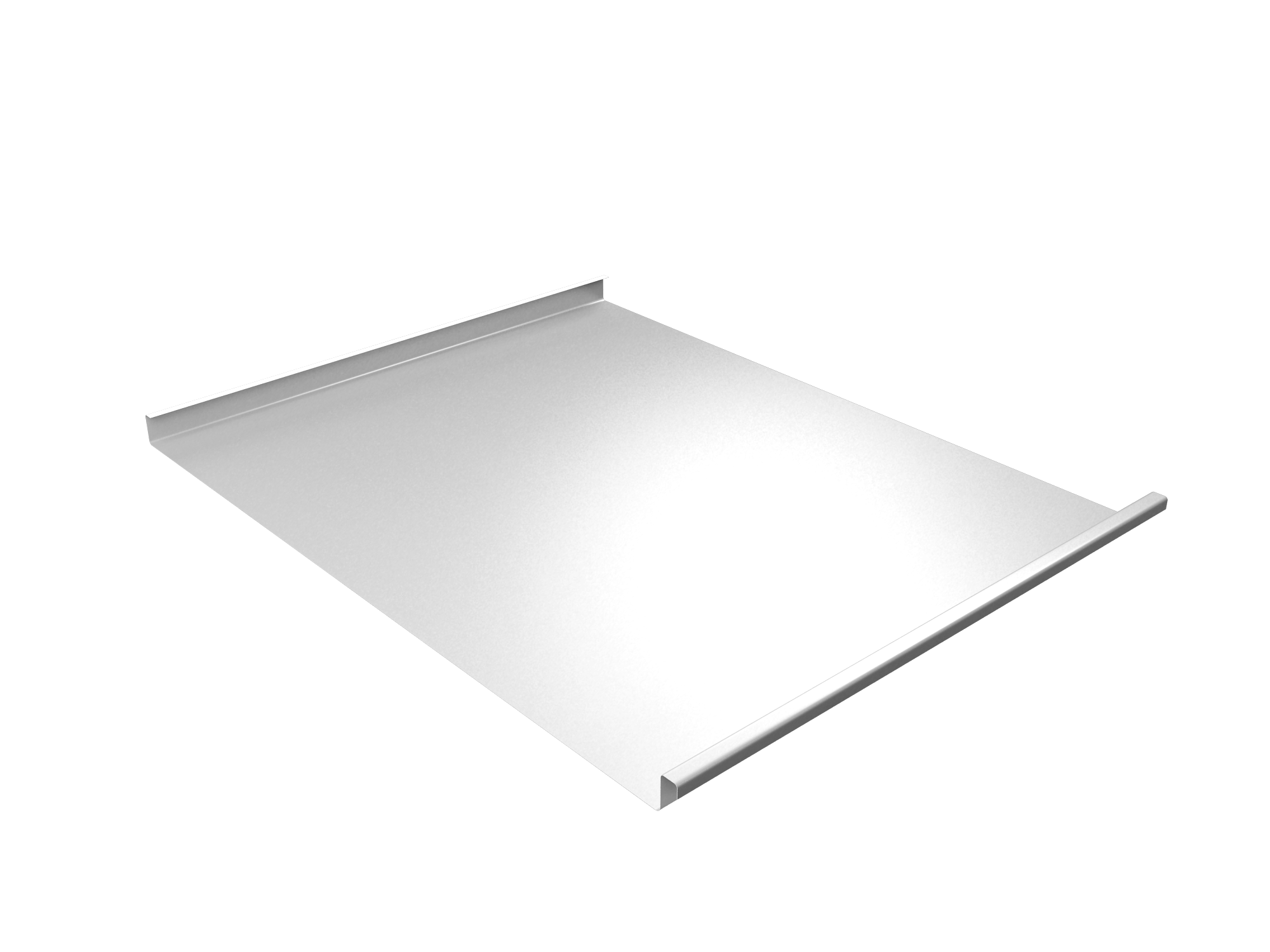 Фальц двойной стоячий Grand Line 0,7 PE с пленкой на замках RAL 9003 сигнальный белый