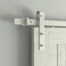 Амбарный раздвижной механизм для ЛОФТ дверей BARNDOOR белого цвета