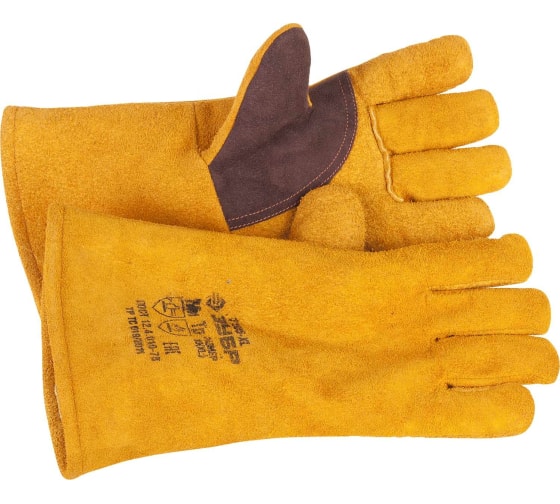 Краги утепленные термостойкие Зубр, длина 350мм, размер XL (11335-XL)