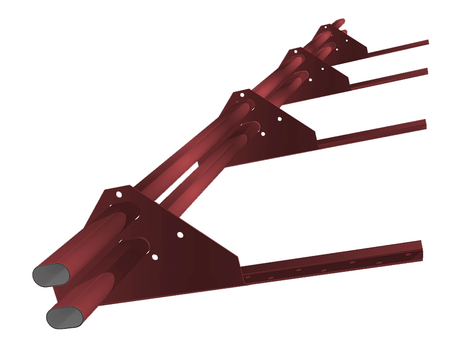 Снегозадержатель трубчатый на сендвич-панель/профнастил RAL 3011 3м