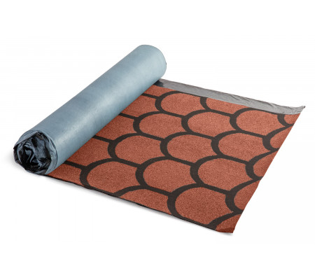 Черепица рулонная Технониколь Бобровый хвост, красная