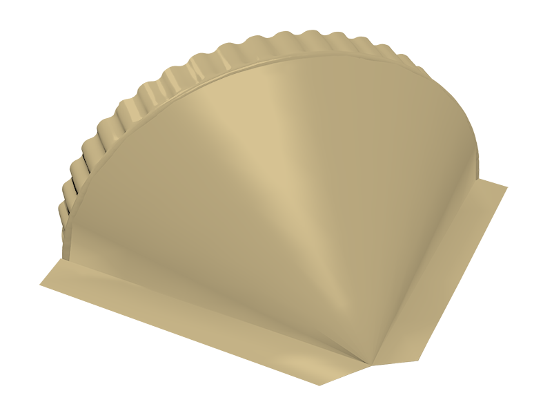 Заглушка малая конусная 0,45 PE RAL 1014 слоновая кость