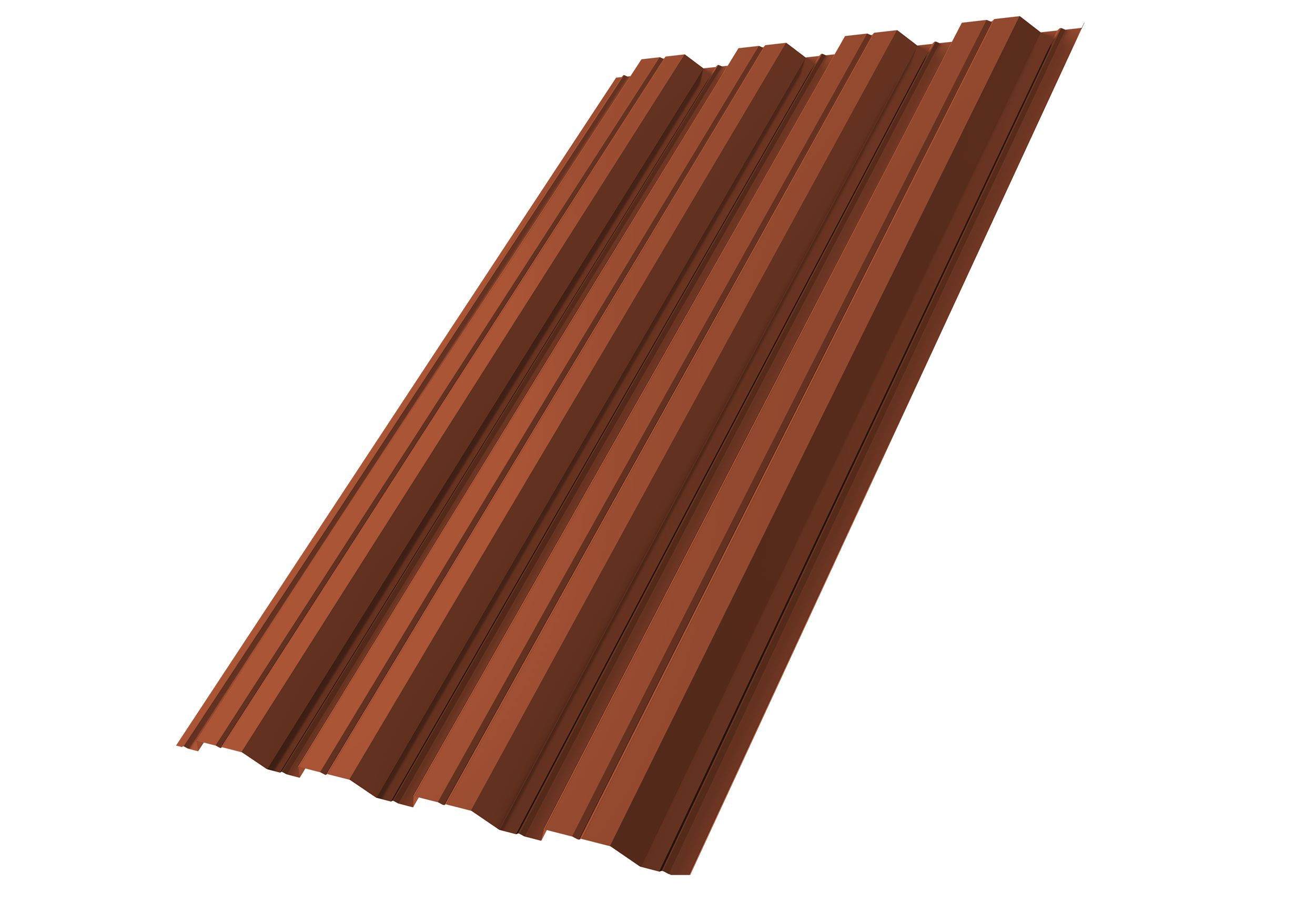 Профнастил НС44A Grand Line 0,5 Satin Matt RAL 8004 терракота