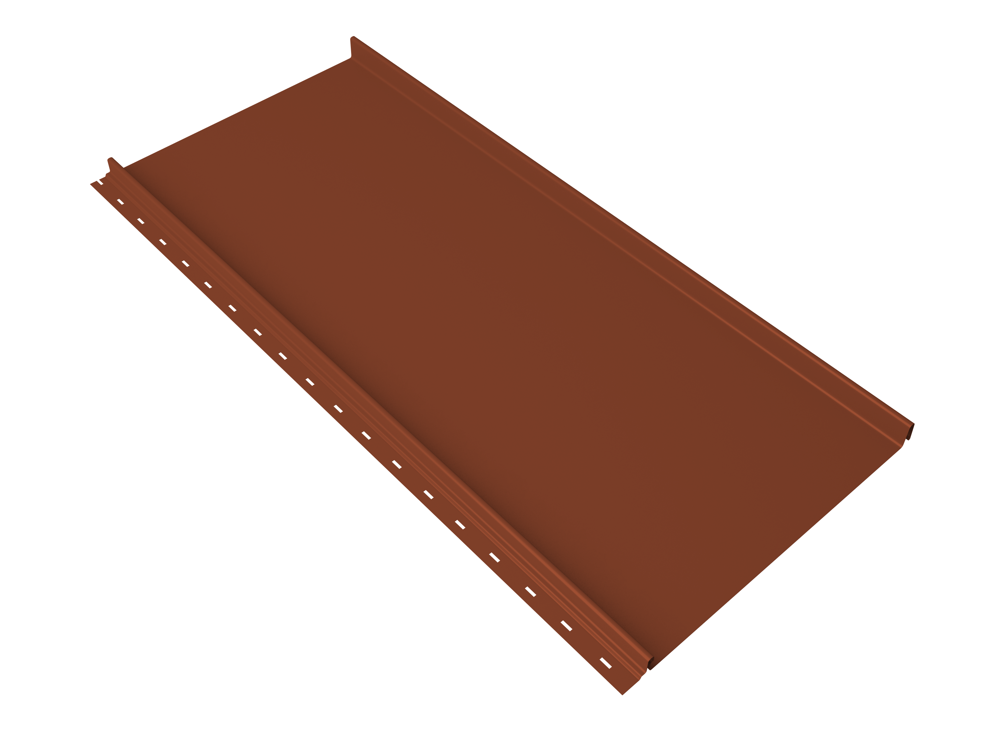 Кликфальц mini Grand Line 0,5 Velur X с пленкой на замках RAL 8004 терракота