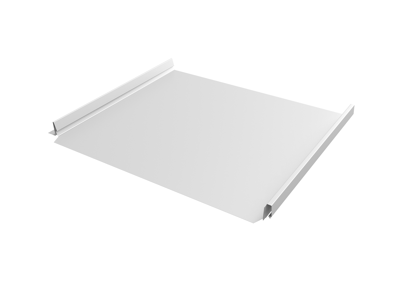 Кликфальц Pro v02 Grand Line 0,7 PE с пленкой на замках RAL 9003 сигнальный белый