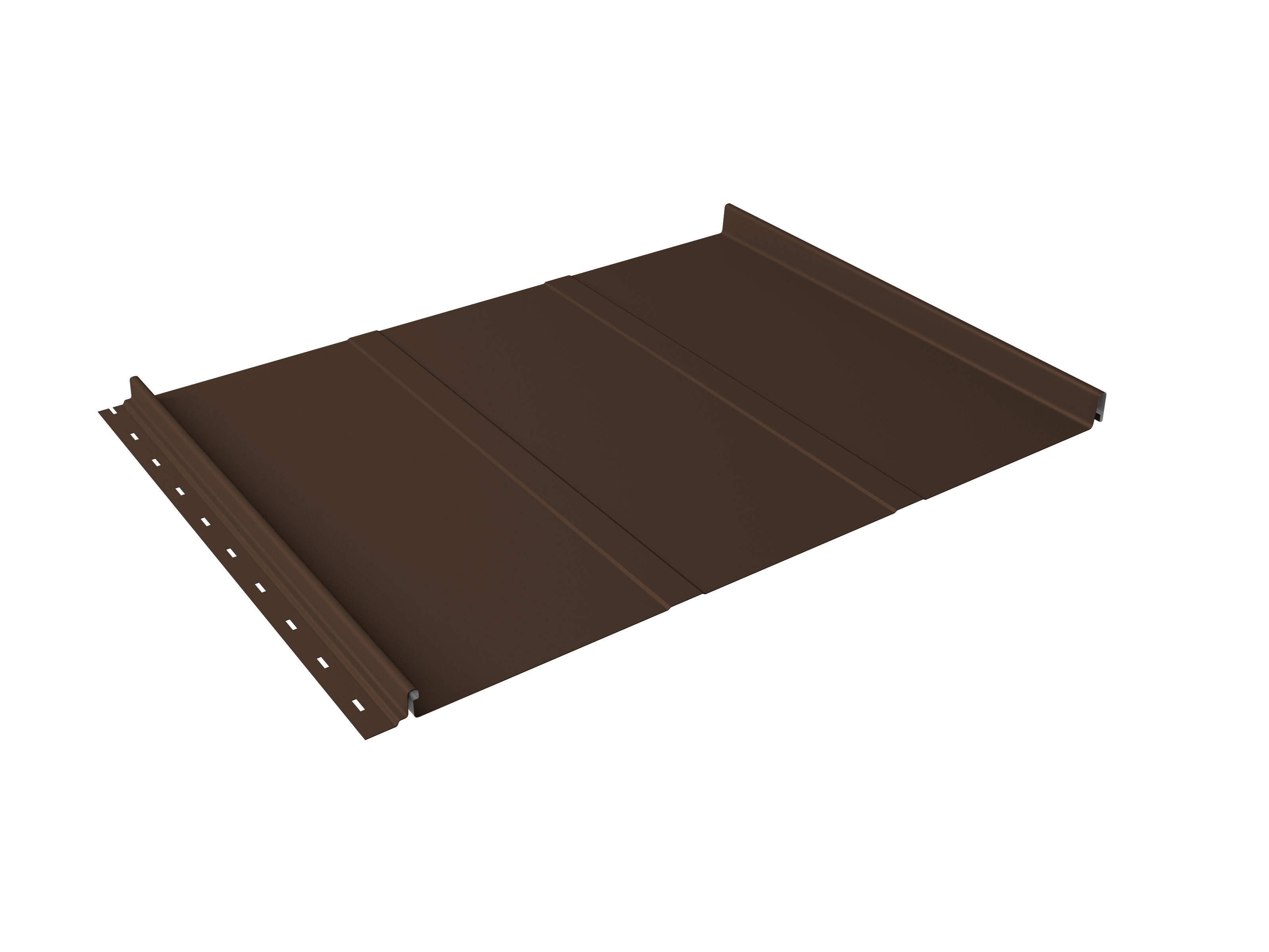 Кликфальц Line Grand Line 0,7 PE с пленкой на замках RAL 8017 шоколад