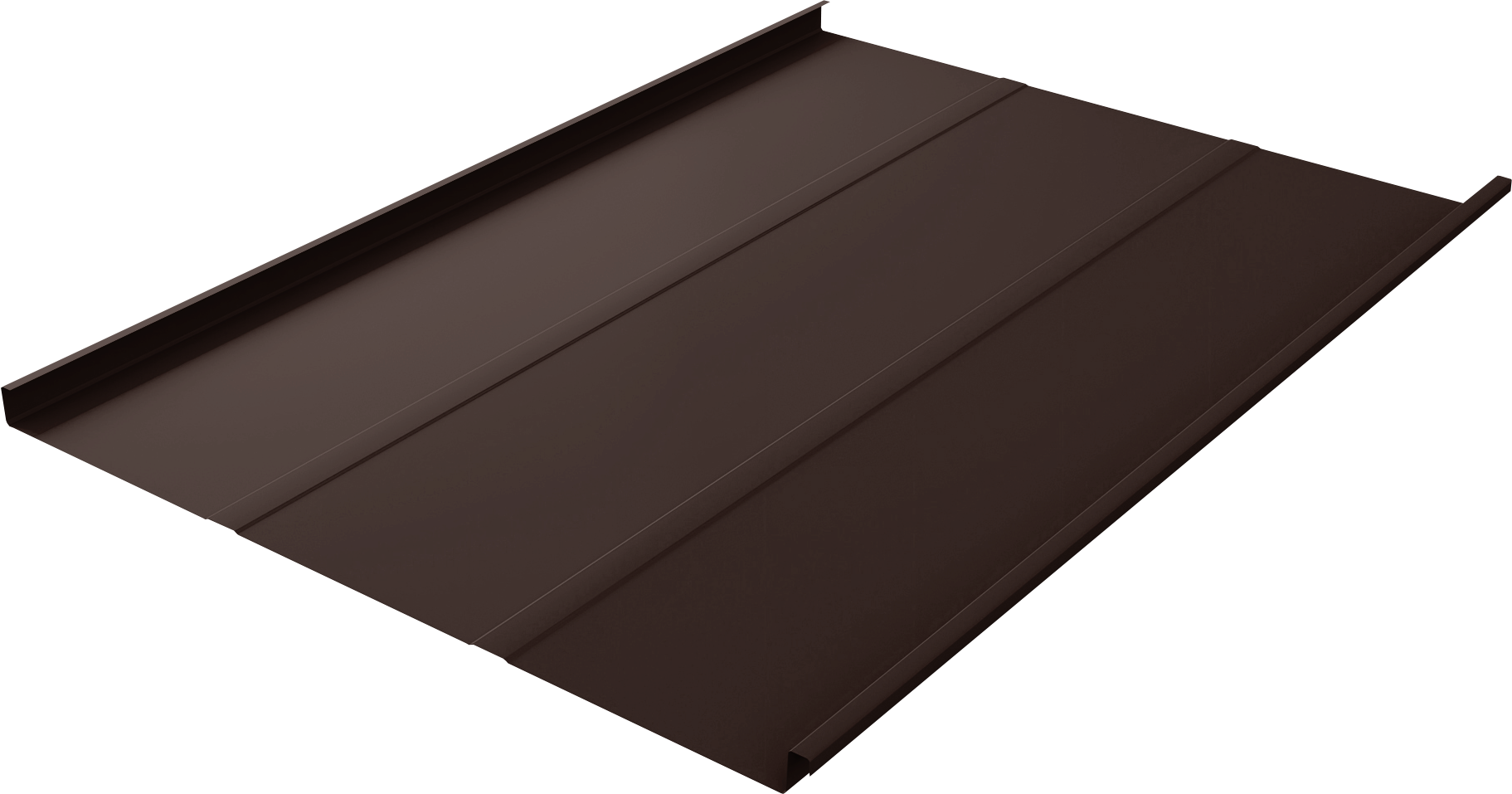 Фальц двойной стоячий Line Grand Line 0,7 PE с пленкой на замках RAL 8017 шоколад