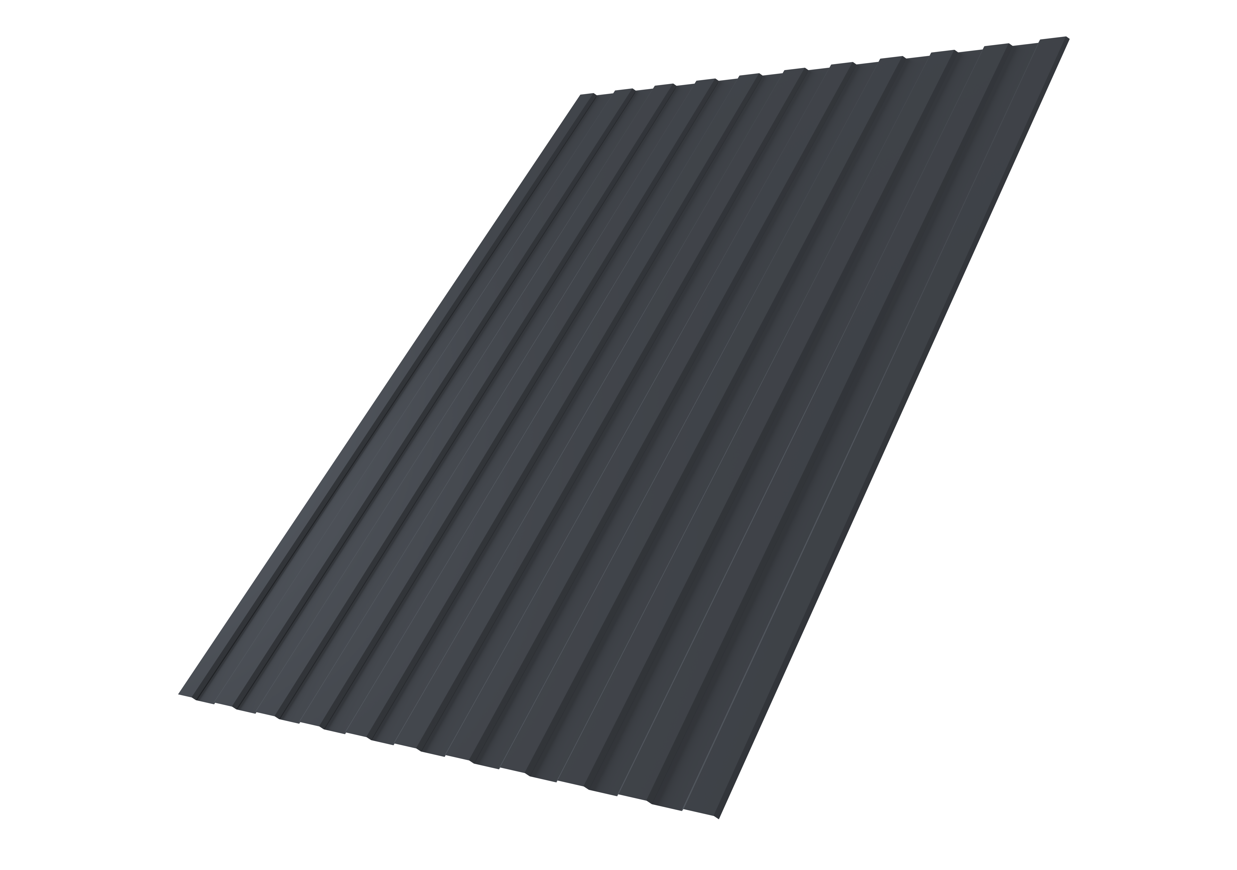 Профнастил С8A v01 Grand Line 0,45 Drap TwinColor RAL 7024 мокрый асфальт