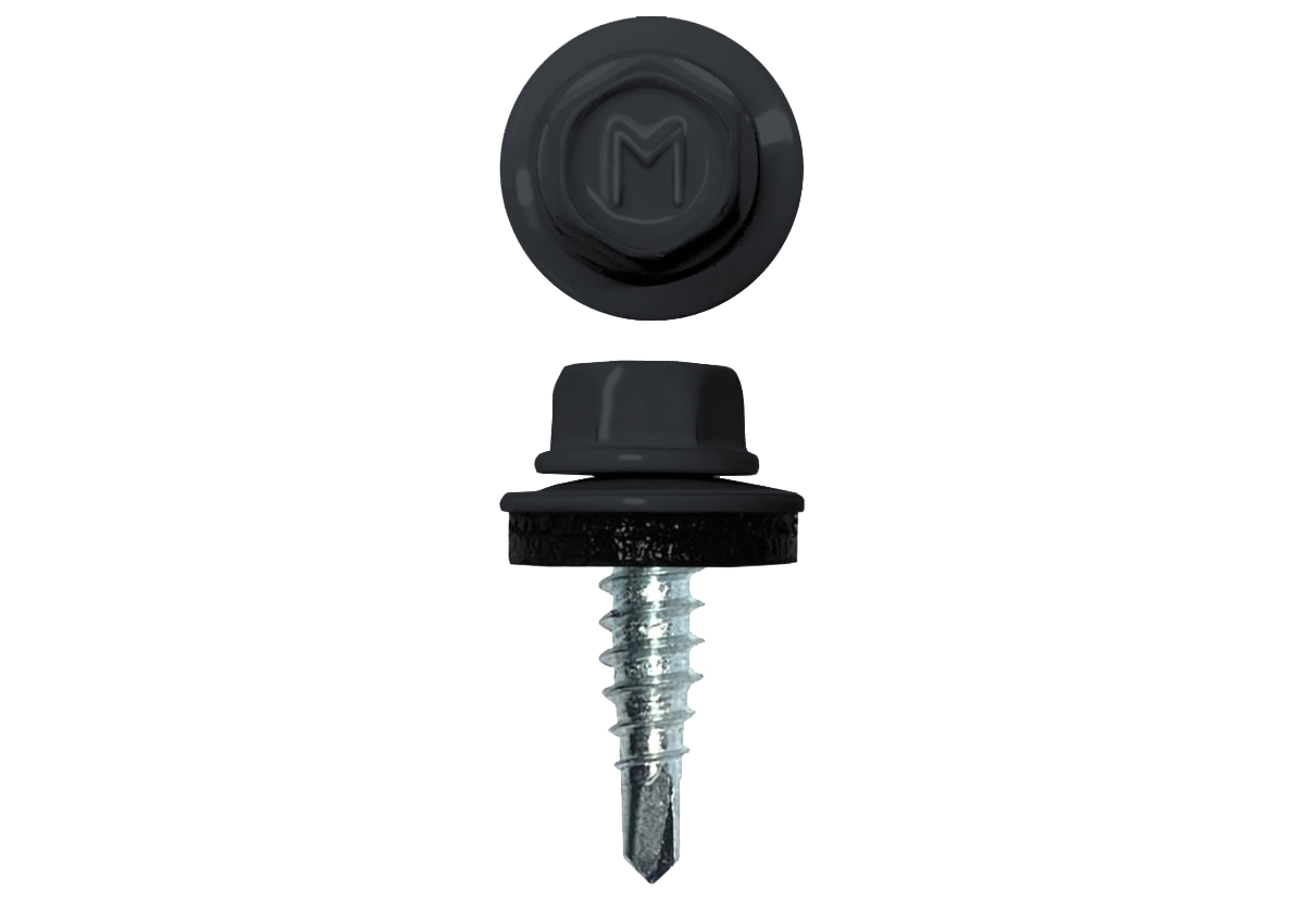 Саморез по металлу Daxmer 4,8х19 RAL 7024 (5000) сверло №2