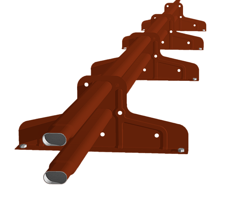 Снегозадержатель Стандарт Т4 d 40х20 RAL 3009 (3м)
