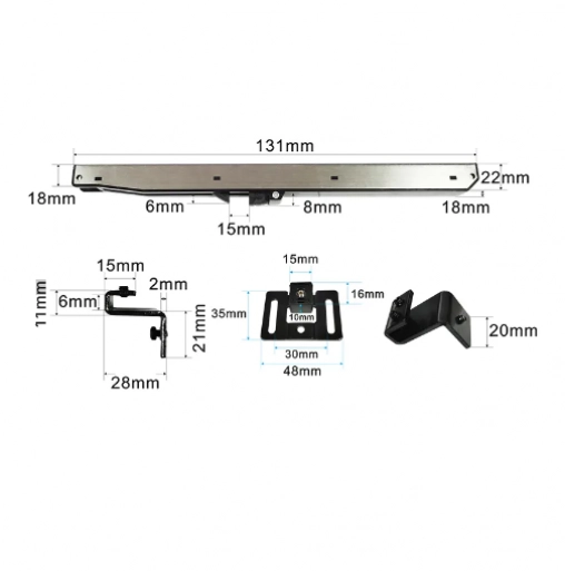 Доводчик для амбарного механизма из нержавеющей стали в стиле LOFT - SOFT CLOSE арт HM2804