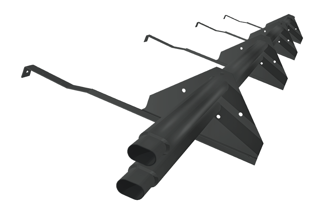 Снегозадержатель трубчатый для керамической/натуральной черепицы RAL 7016 3м (профиль до 50мм)