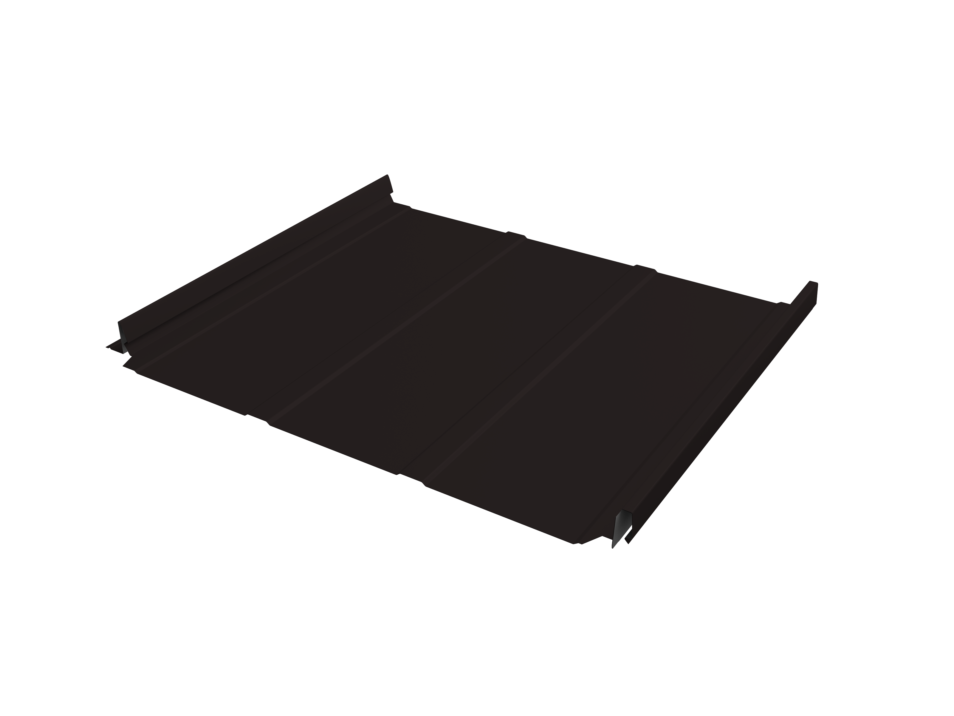 Кликфальц Pro Line Grand Line 0,5 Satin Matt с пленкой на замках RAL 9005 черный