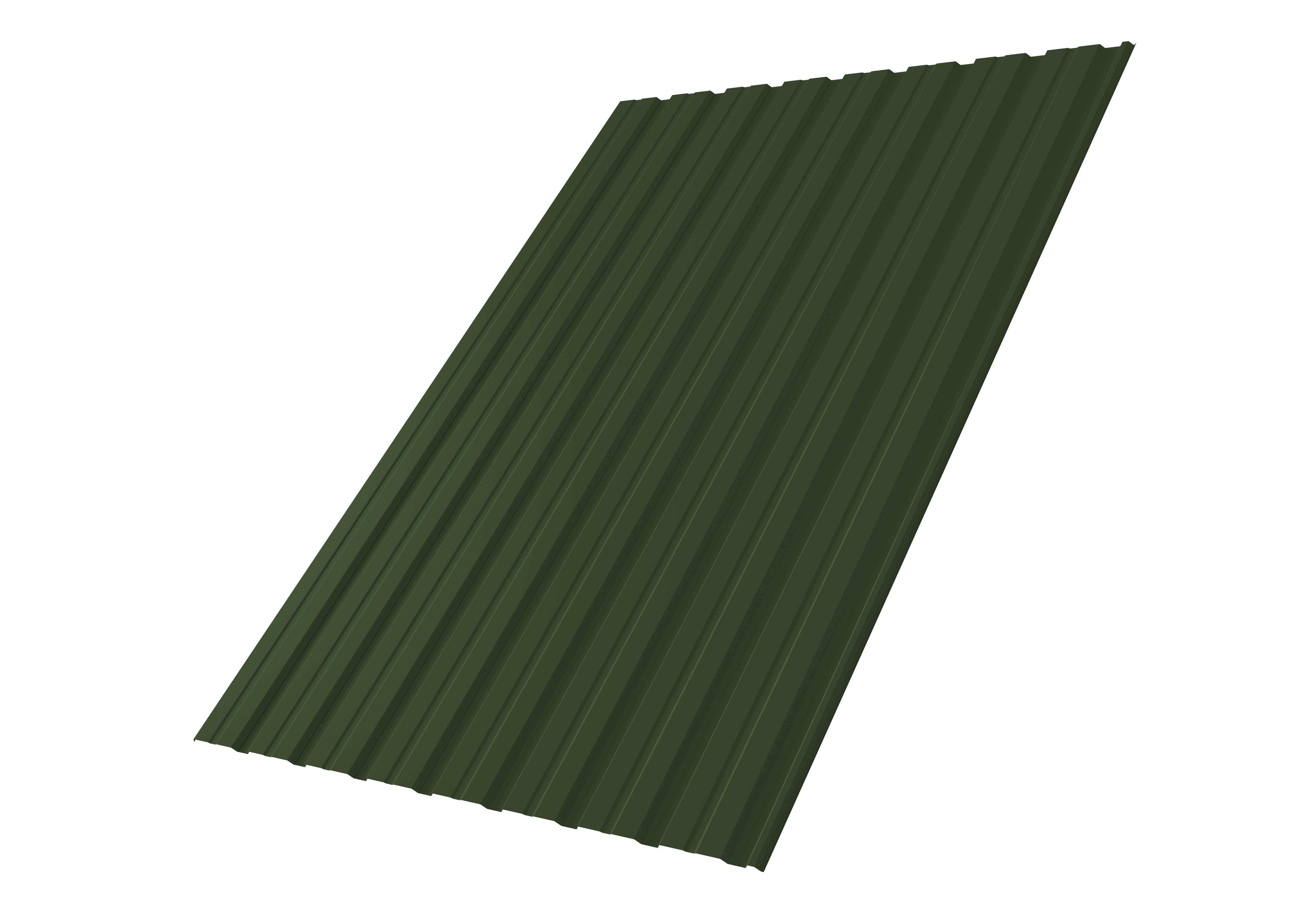 Профнастил С10R Grand Line 0,5 Satin Matt TX RAL 6020 хромовая зелень