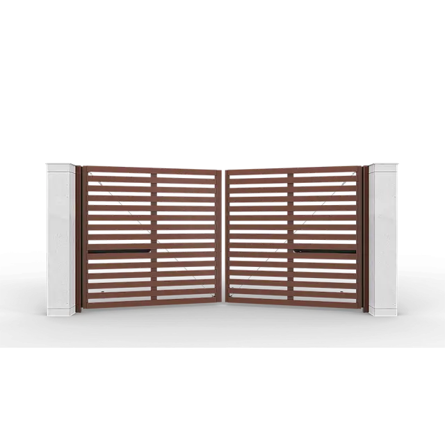 Шоколадные автоматические распашные ворота Prestige 4 на 2 метра с приводом AM-3000KIT