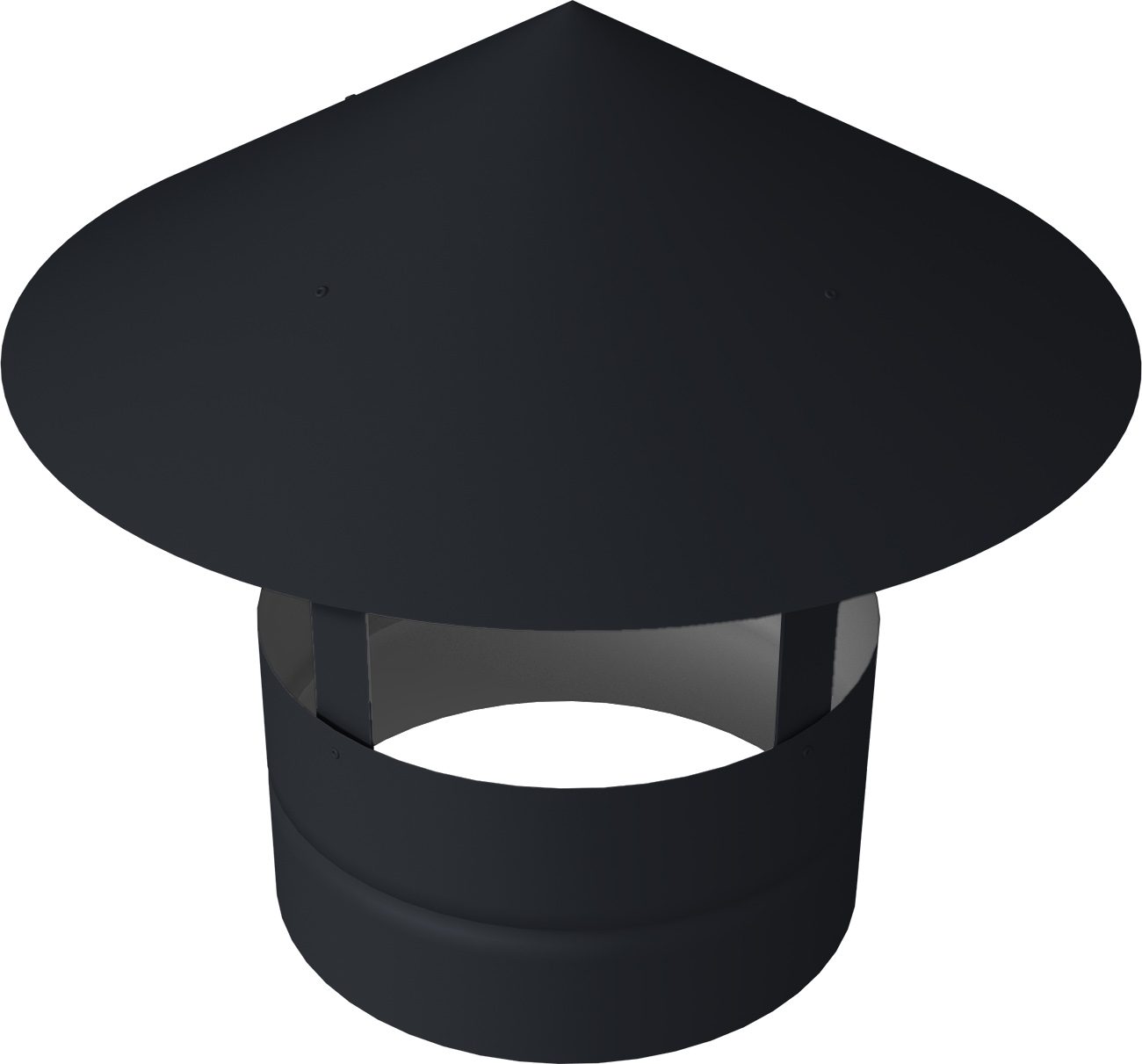 Дымник на трубу круглый d300 0,45 PE с пленкой RAL 7024 мокрый асфальт