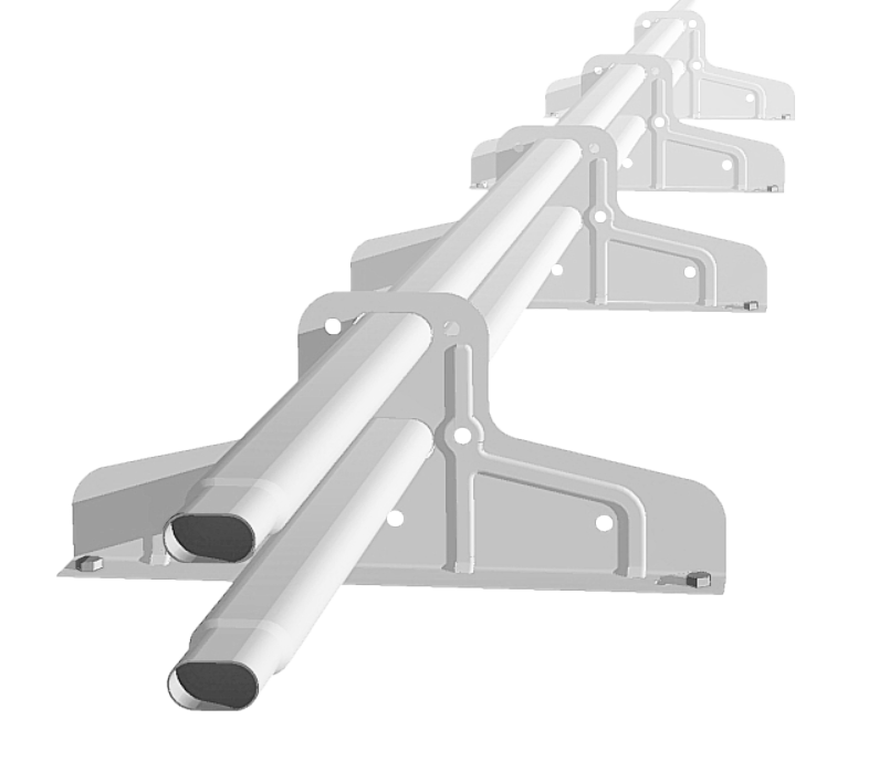 Снегозадержатель Стандарт Т4 d 40х20 RAL 9003 (3м)
