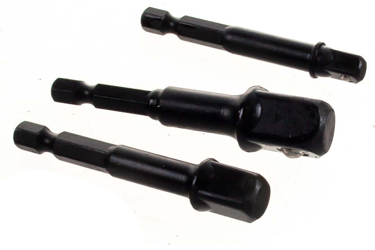 Набор адаптеров для торцевых головок Kraftool Expert 65мм, 3 предмета, 1/4, 1/2, 3/8 (26775-H3)