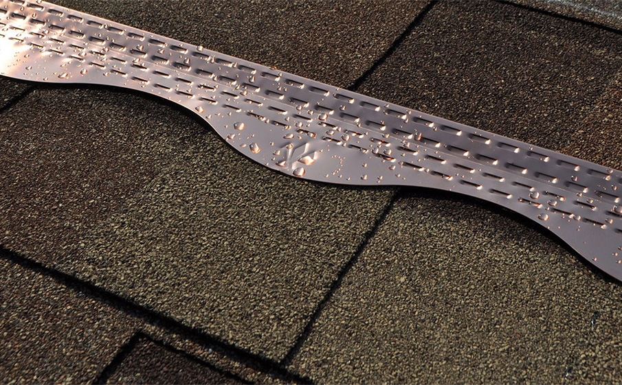 Планка защитная StopMoss медь 1,00мх0,60мм с элементами патины