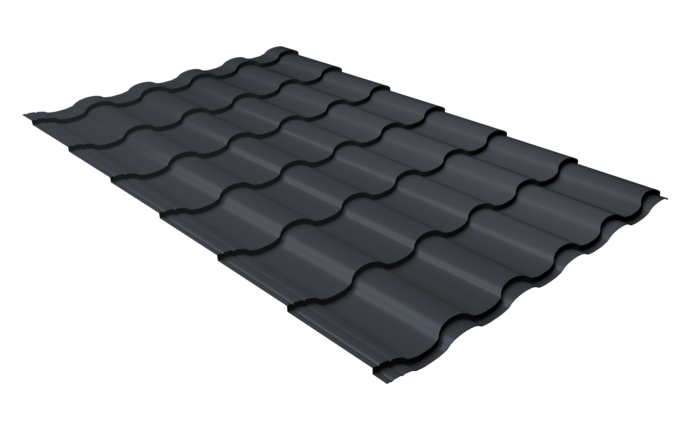 Профиль волновой "Кредо" ("Kredo") 0,5 PE RAL 7024 мокрый асфальт