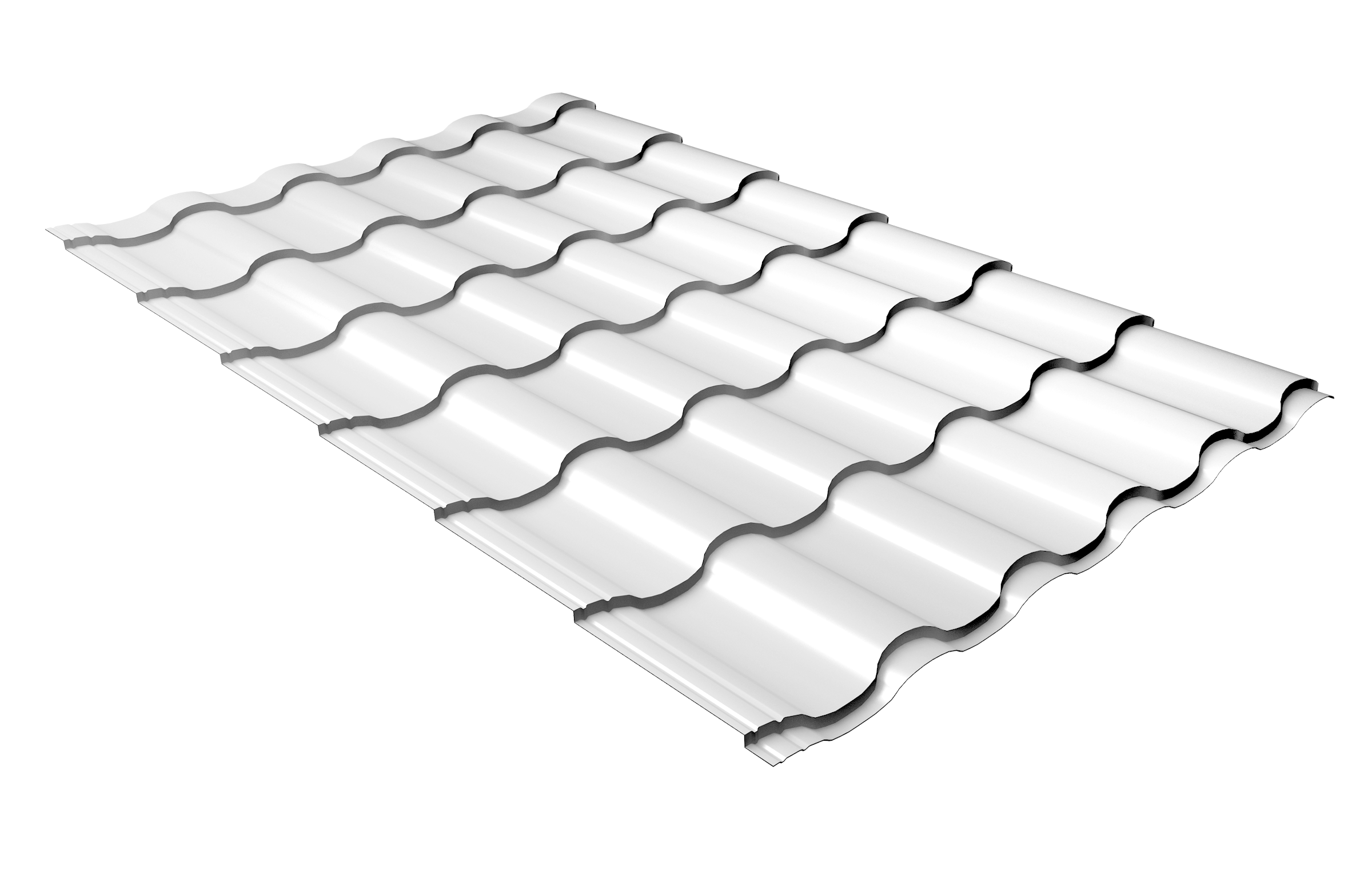 Профиль волновой "Кредо" ("Kredo") 0,5 PE RAL 9003 сигнальный белый