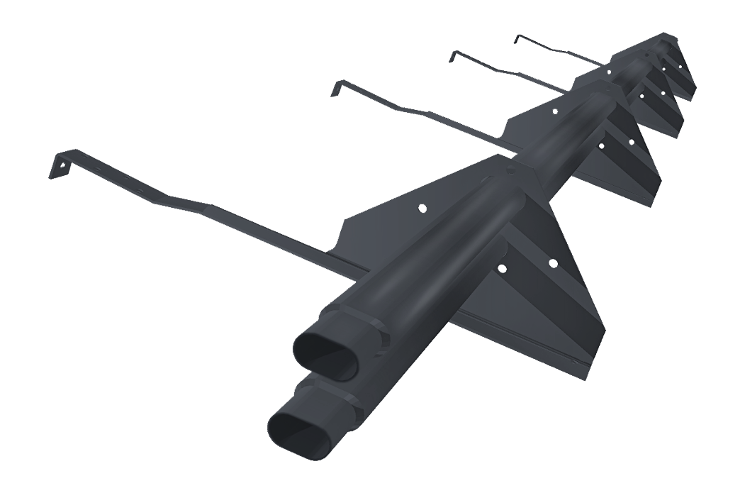 Снегозадержатель трубчатый для керамической/натуральной черепицы RAL 7024 3м (профиль до 50мм)