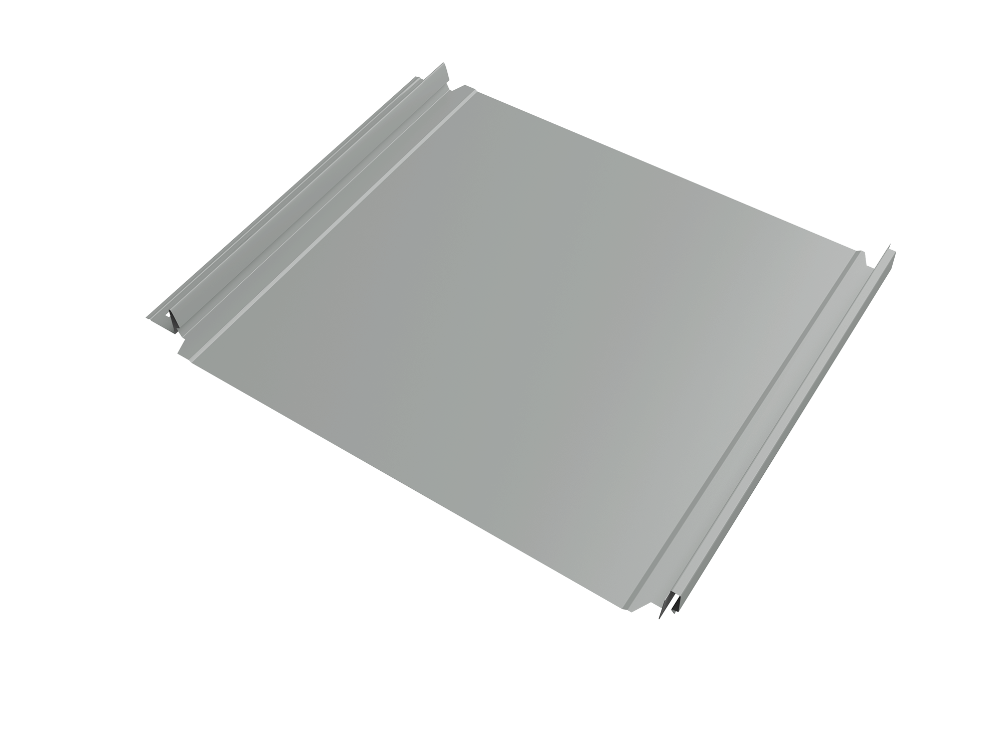 Кликфальц Double Pro Grand Line 0,45 PE с пленкой на замках RAL 9006 бело-алюминиевый