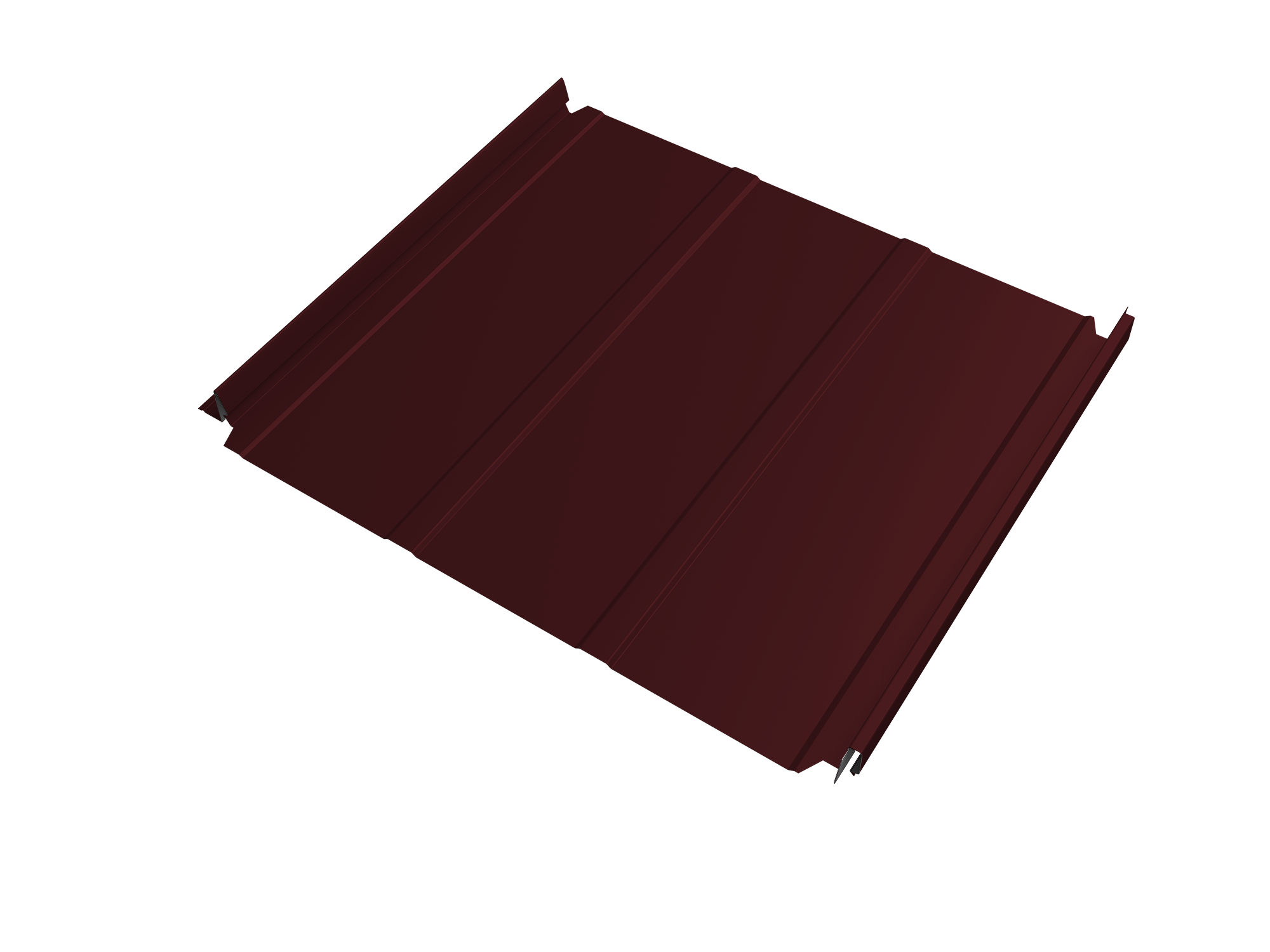 Кликфальц Double Pro Line Grand Line 0,45 Drap с пленкой на замках RAL 3005 красное вино