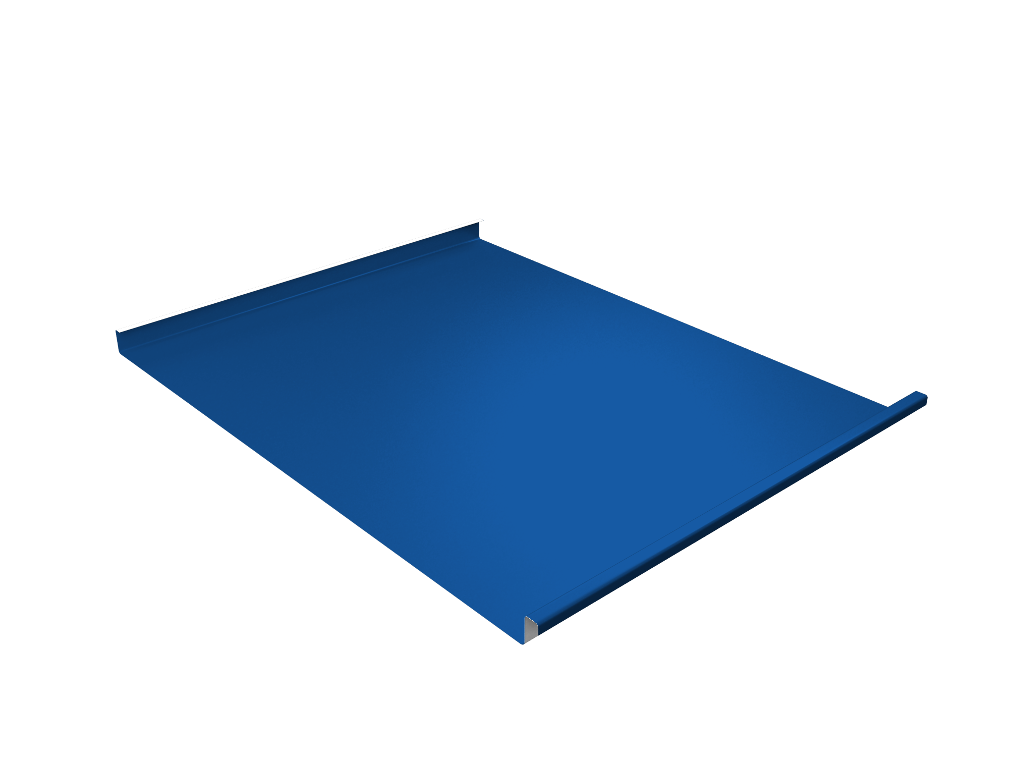 Фальц двойной стоячий Grand Line 0,7 PE с пленкой на замках RAL 5005 сигнальный синий